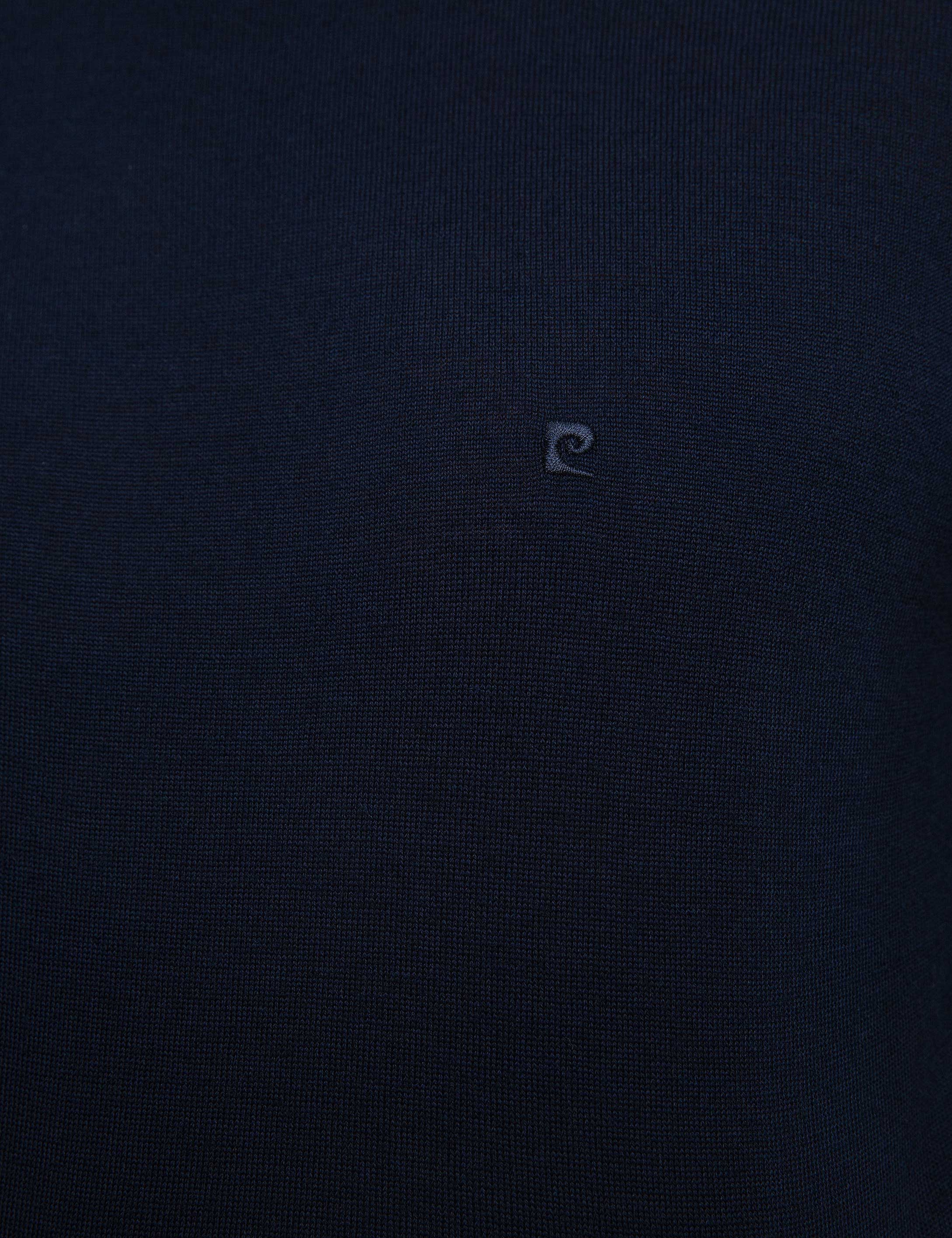 Lacivert Slim Fit Basic Kazak - Image 6