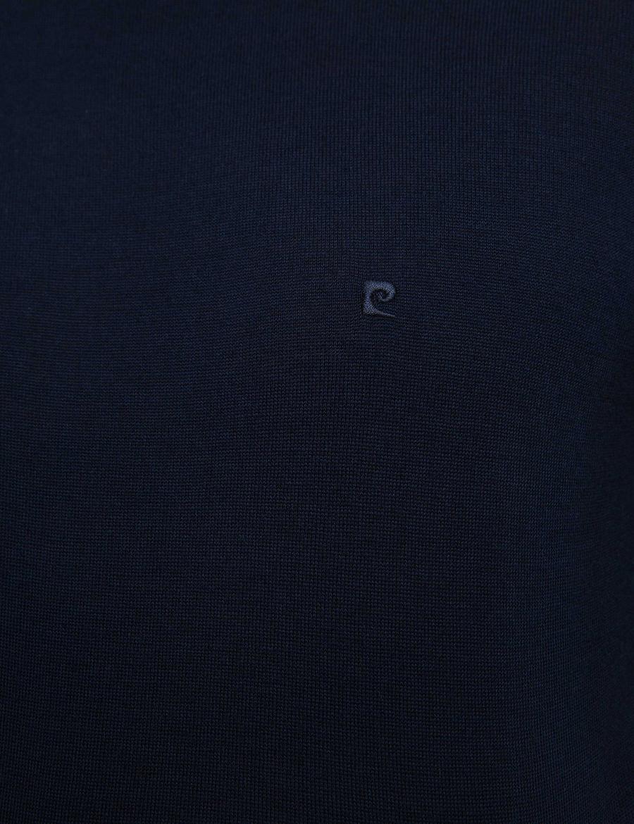 Lacivert Slim Fit Basic Kazak