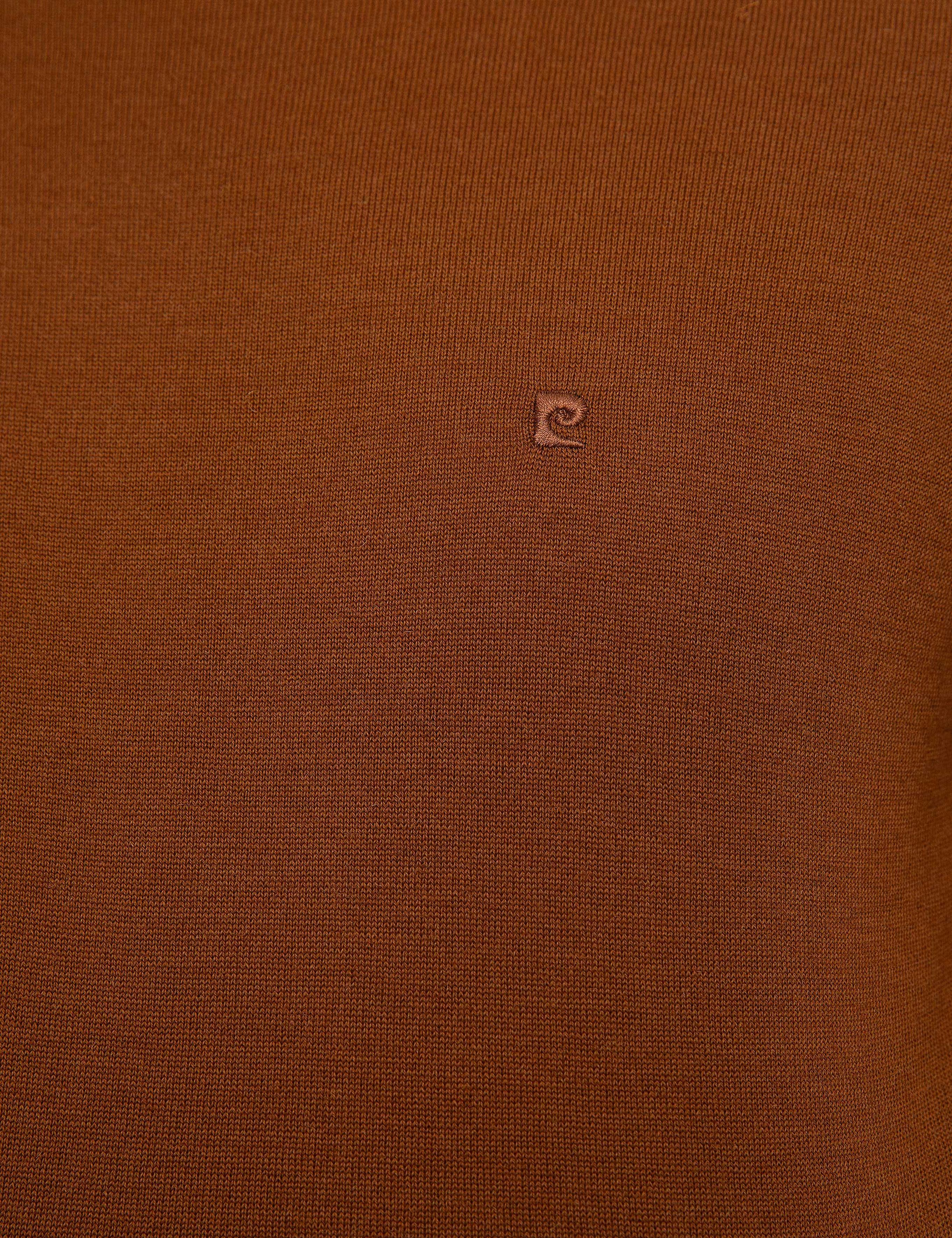 Taba Slim Fit Tam Balıkçı Yaka Yün Karışımlı Basic Triko Kazak