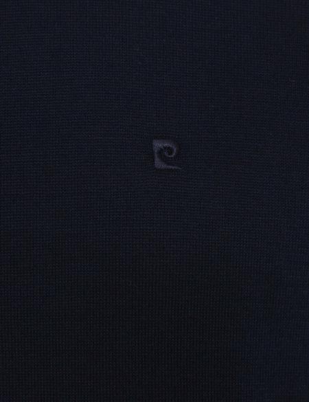 Lacivert Slim Fit Yarım Balıkçı Yaka Basic Triko Kazak - 50206758006