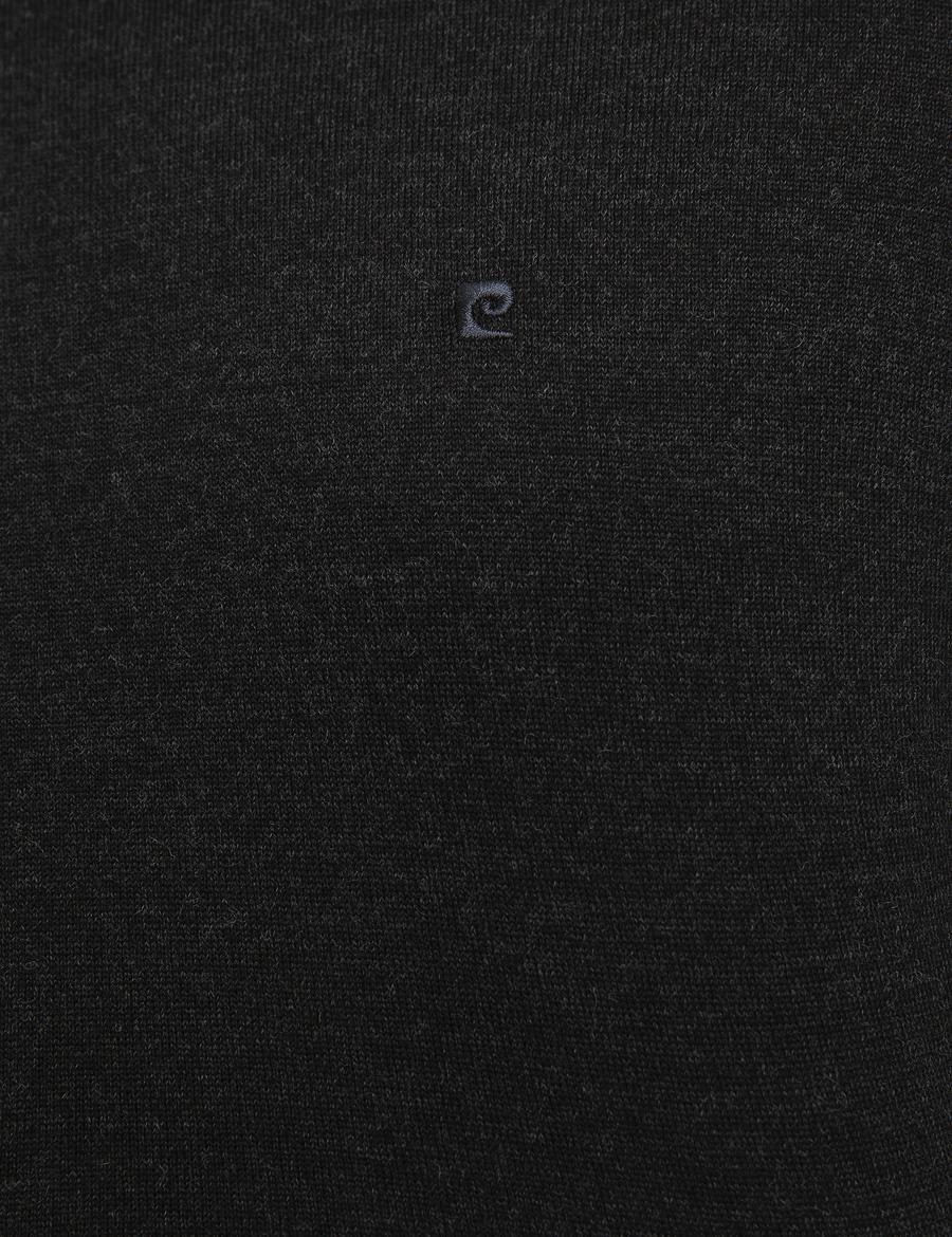 Antrasit Melanj Slim Fit Basic Kazak