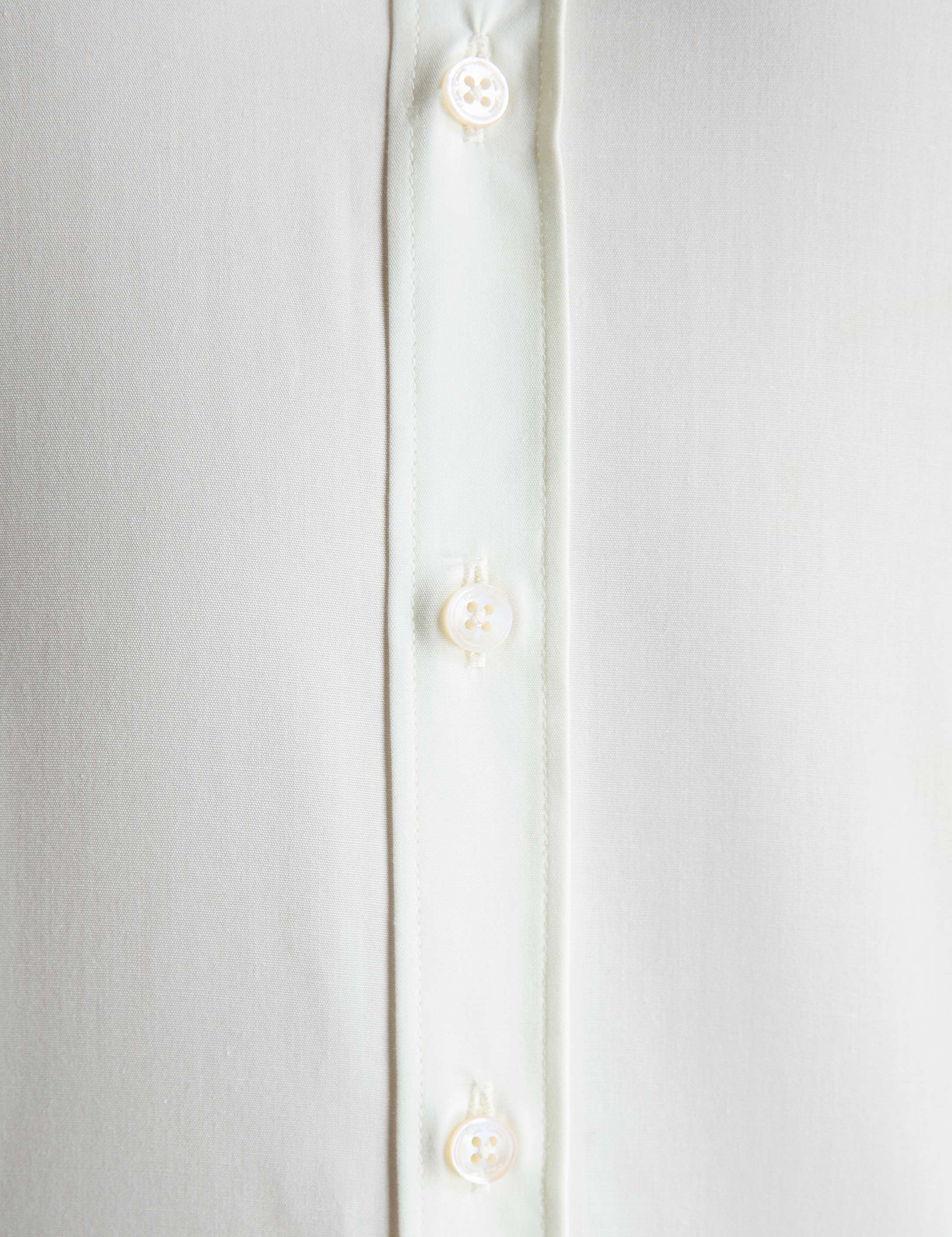 Ekru Slim Fit Basic Gömlek - Image 5