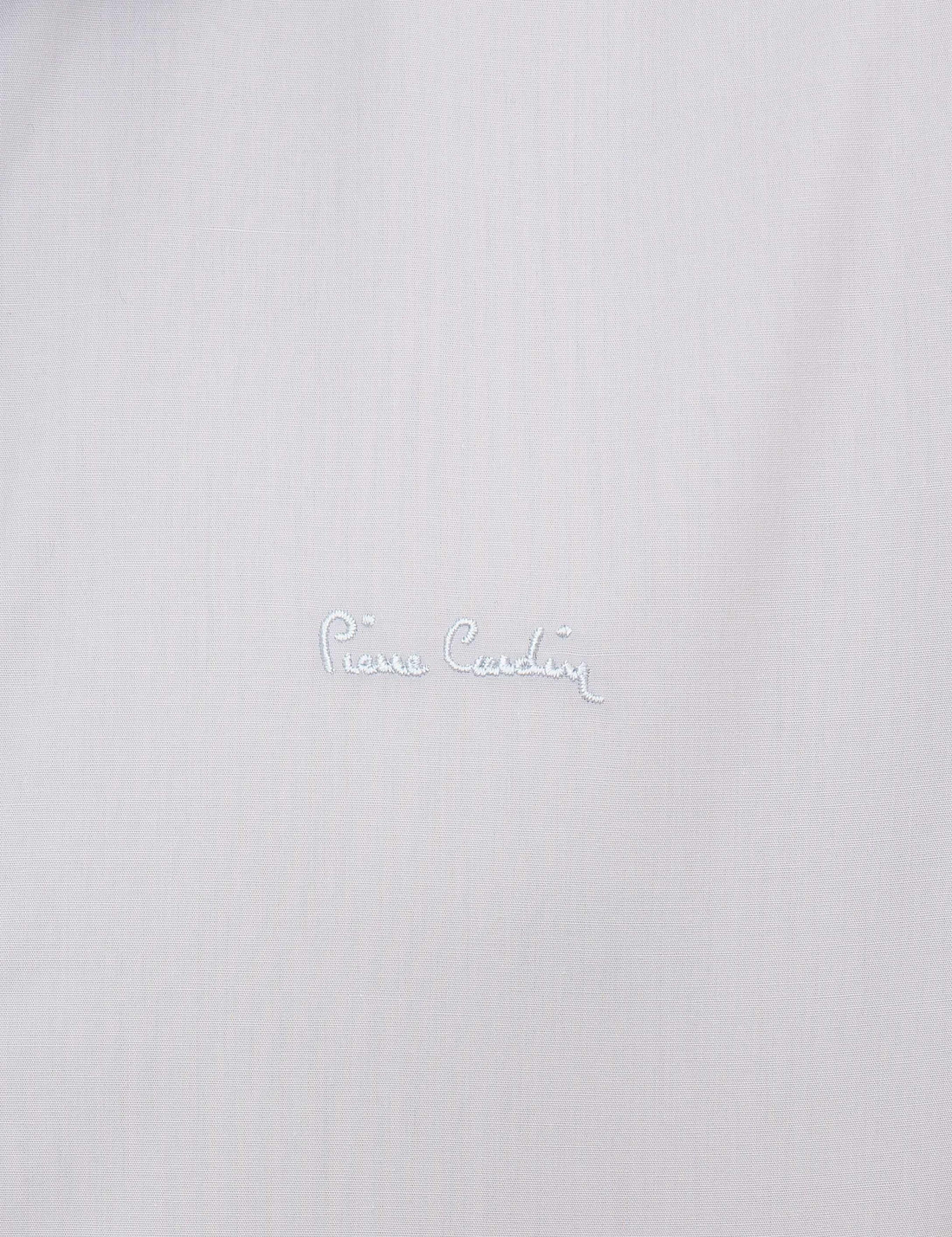 Açık Gri Slim Fit Uzun Kollu Basic Gömlek