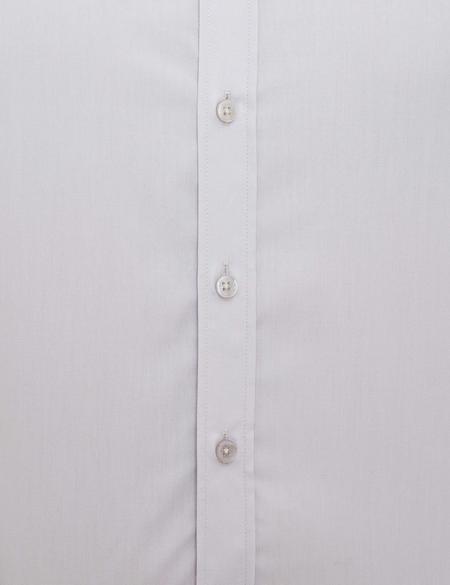 Açık Gri Slim Fit Uzun Kollu Basic Gömlek - 50197135070