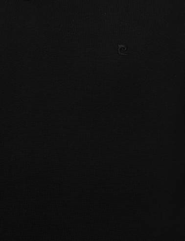 Siyah Slim Fit V Yaka Basic Triko Kazak