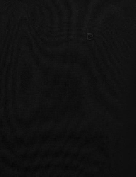 Siyah Slim Fit V Yaka Basic Triko Kazak - 50207495004