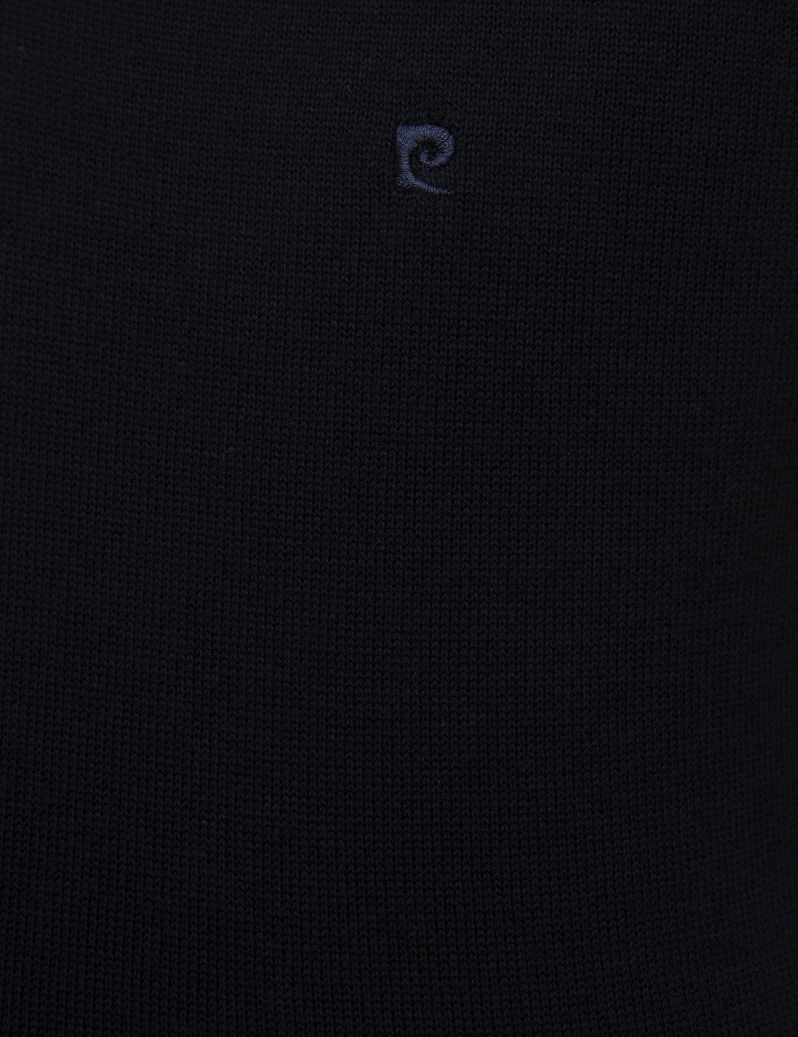 Koyu Lacivert Slim Fit V Yaka Basic Triko Kazak