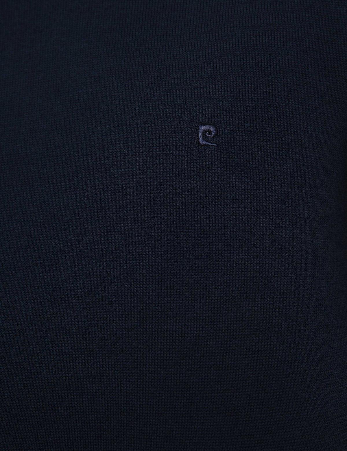 Koyu Lacivert Slim Fit Yarım Balıkçı Yaka Basic Triko Kazak - 50207508231