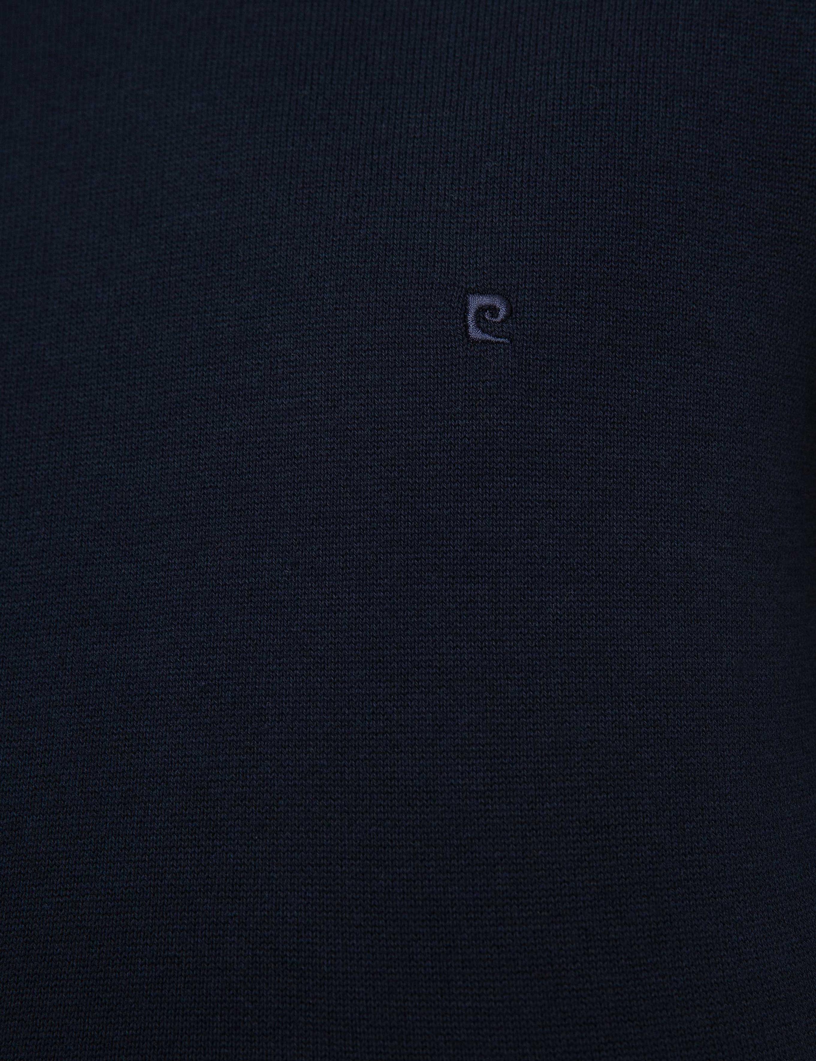 Koyu Lacivert Slim Fit Yarım Balıkçı Yaka Basic Triko Kazak