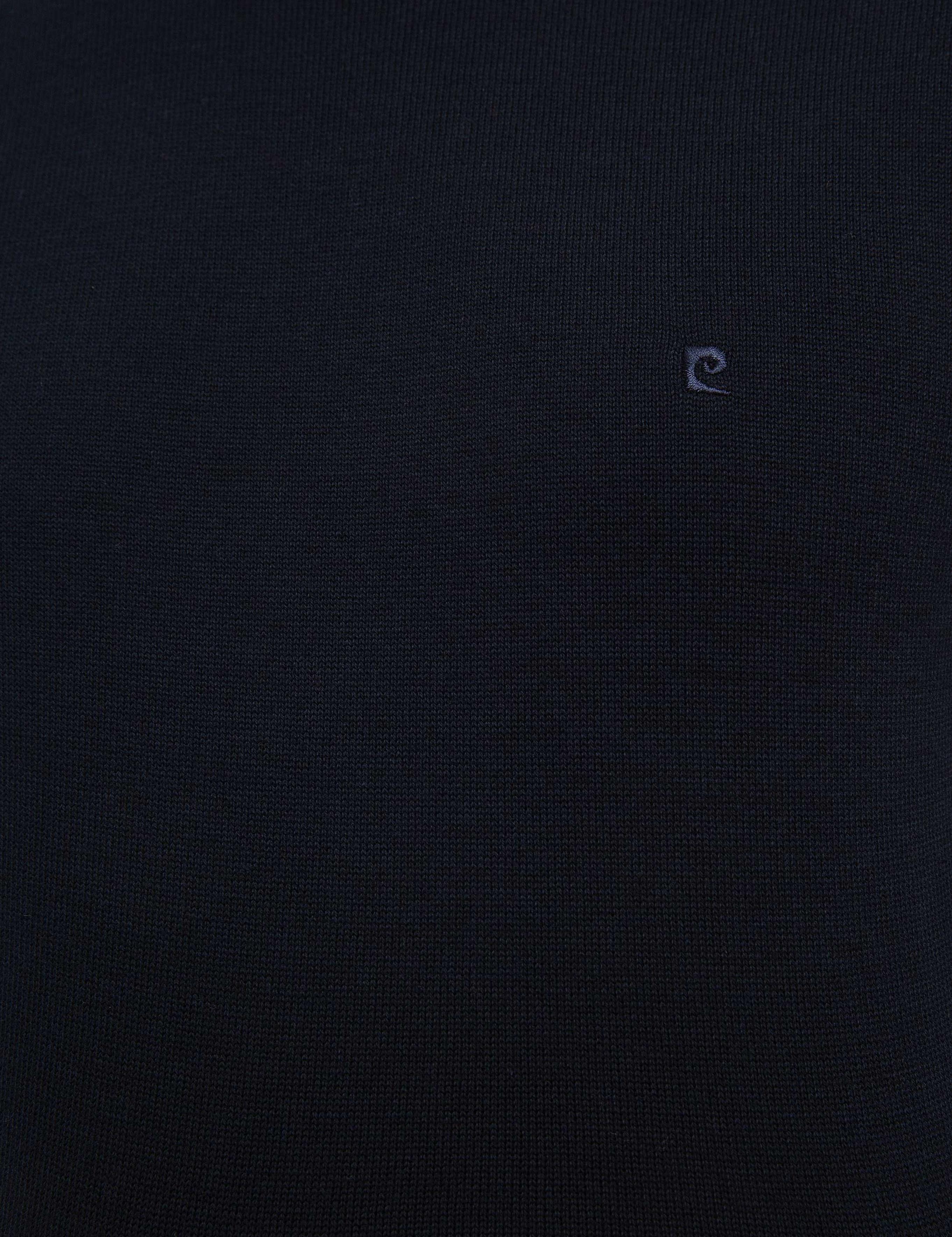 Koyu Lacivert Slim Fit Tam Balıkçı Yaka Basic Triko Kazak