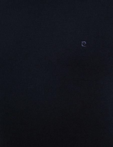 Koyu Lacivert Slim Fit Tam Balıkçı Yaka Basic Triko Kazak - 50207572206