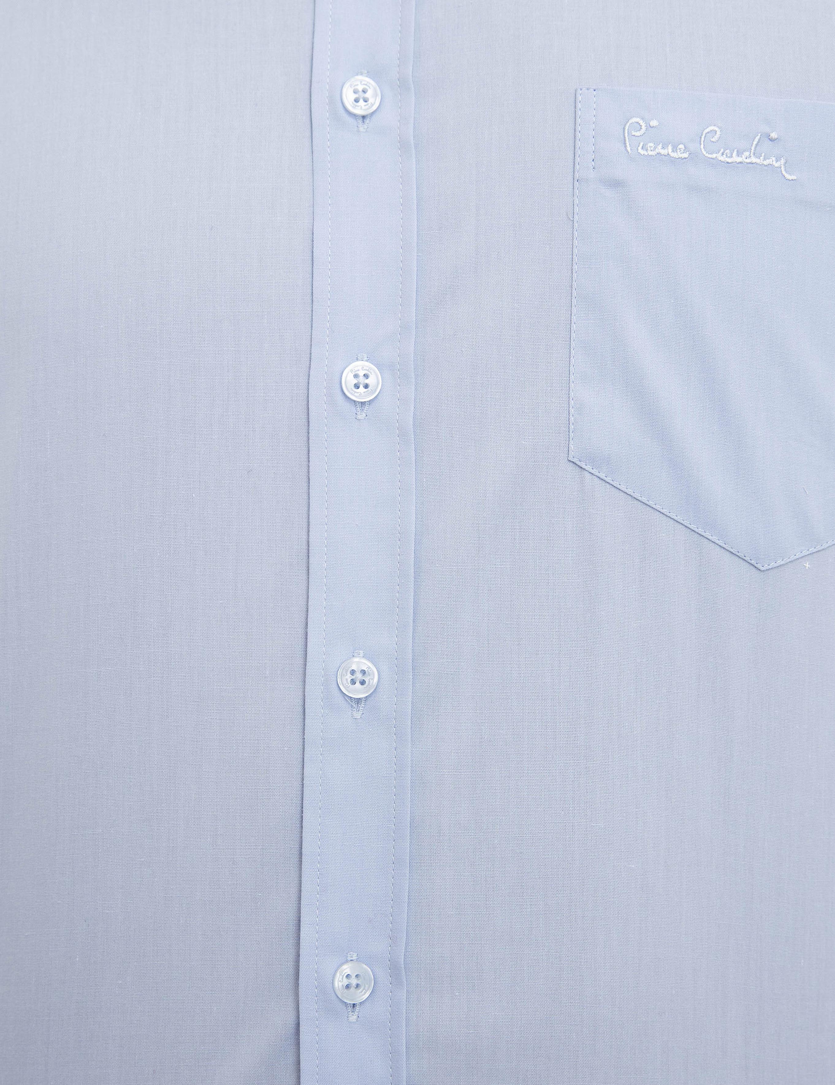 Açık Mavi Regular Fit Uzun Kollu Basic Gömlek