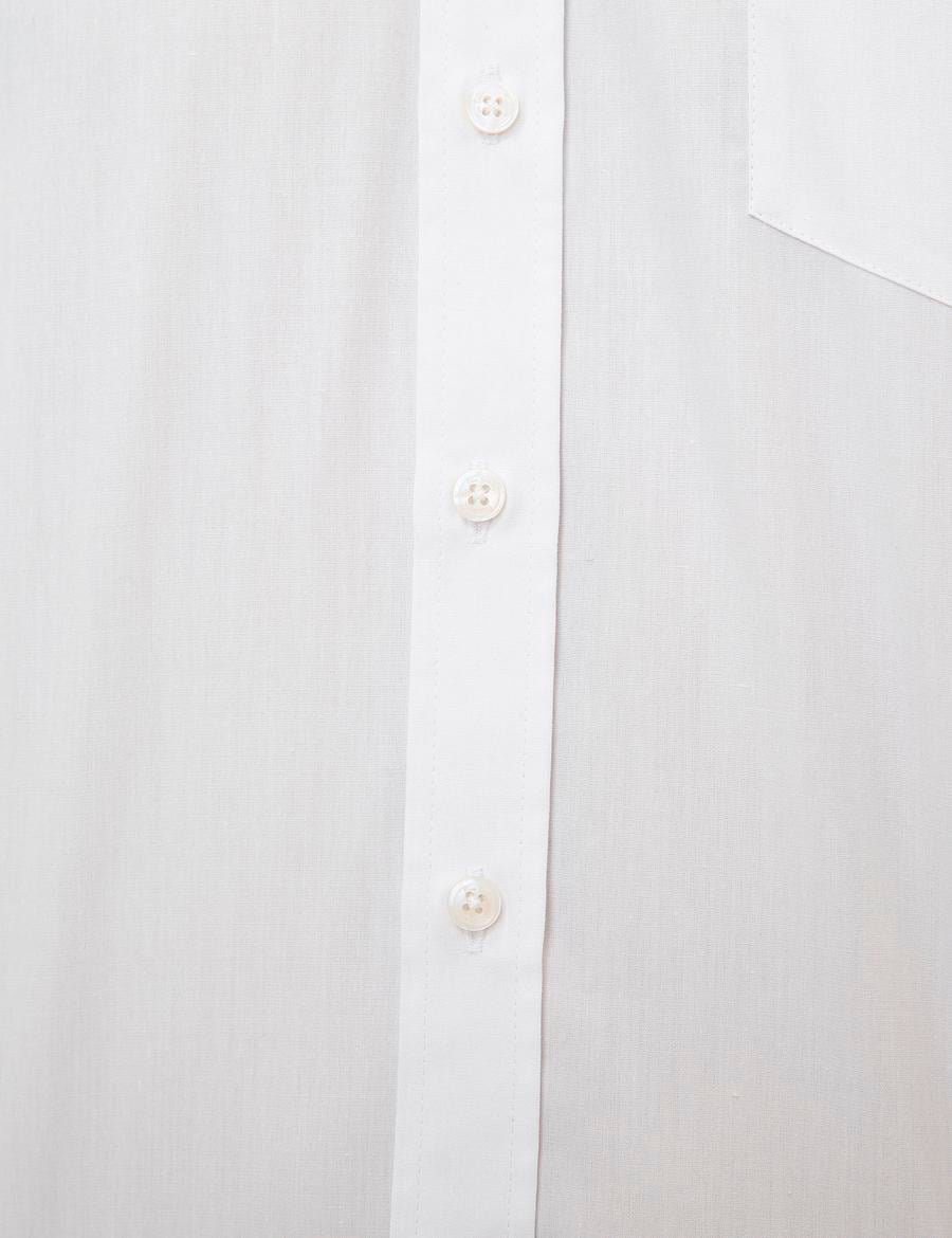 Beyaz Regular Fit Uzun Kollu Klasik Gömlek