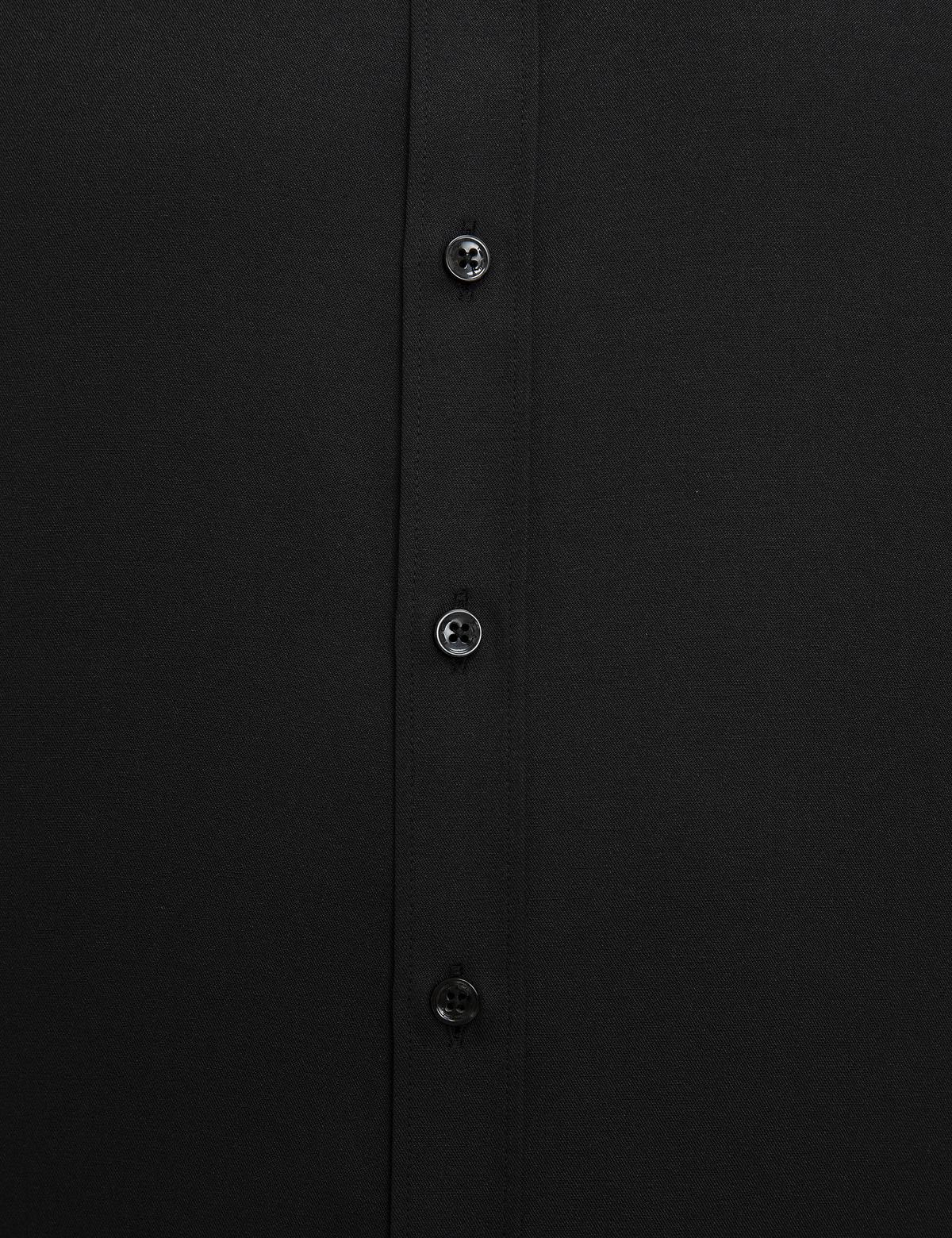 Siyah Slim Fit Uzun Kollu Basic Gömlek - 50207628019