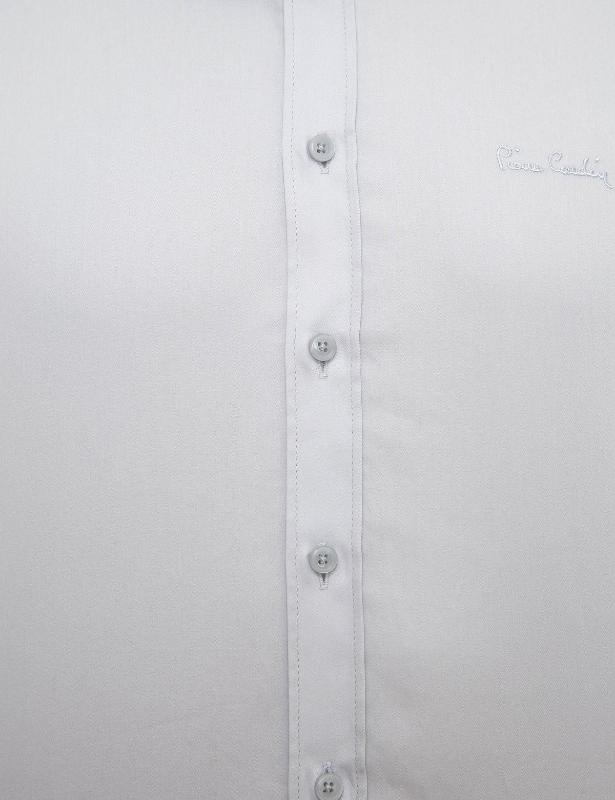 Gri Slim Fit Uzun Kollu Basic Gömlek - 50207631055