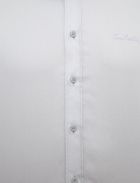 Gri Slim Fit Uzun Kollu Basic Gömlek - 50207631055