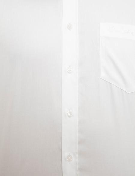 Beyaz Regular Fit Uzun Kollu Basic Gömlek - 50207634019