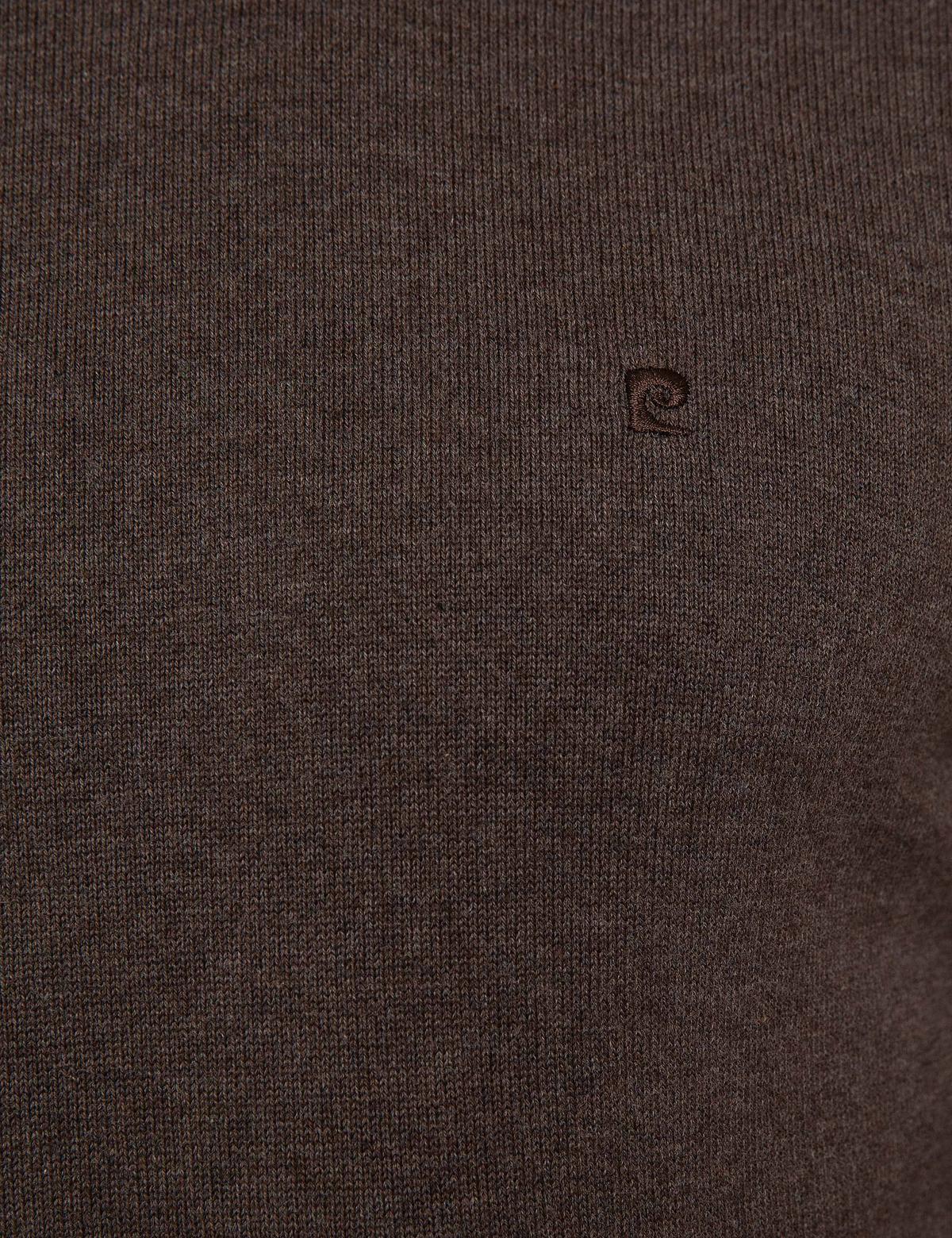 Açık Kahverengi Slim Fit Basic Kazak - 50207445228