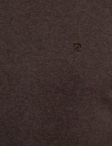 Açık Kahverengi Slim Fit Basic Kazak - 50207445228