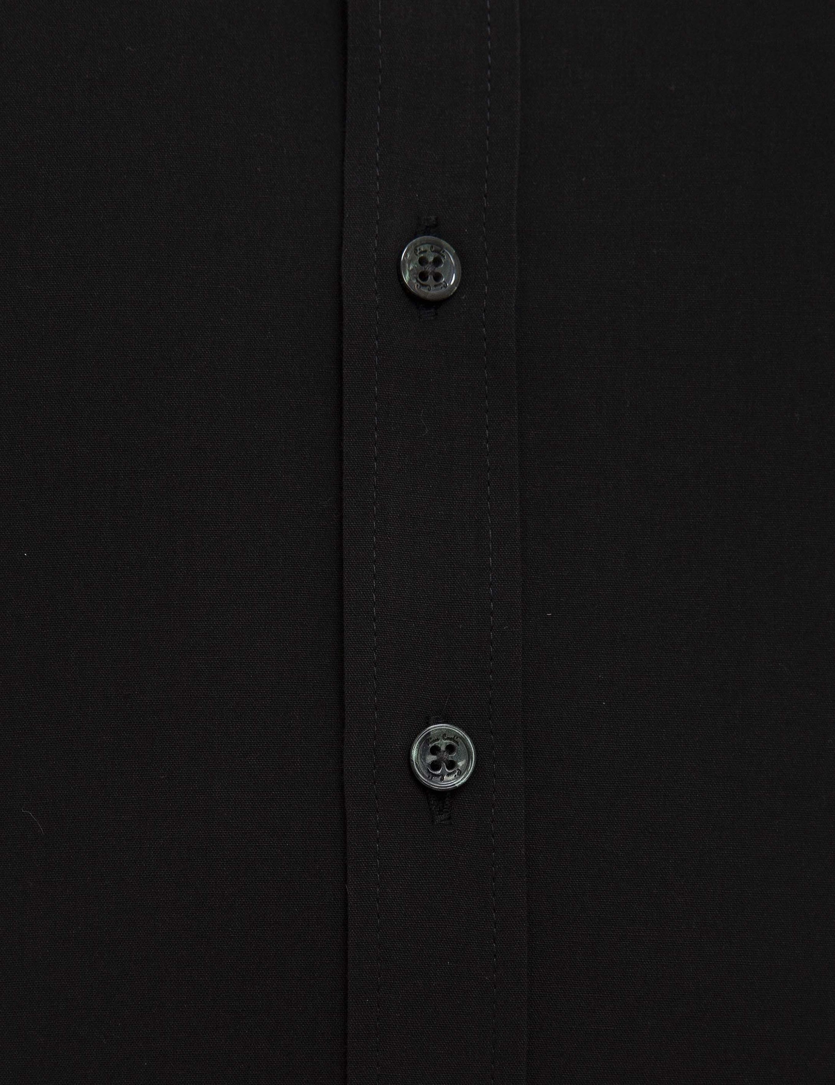 Siyah Slim Fit Uzun Kollu Basic Gömlek