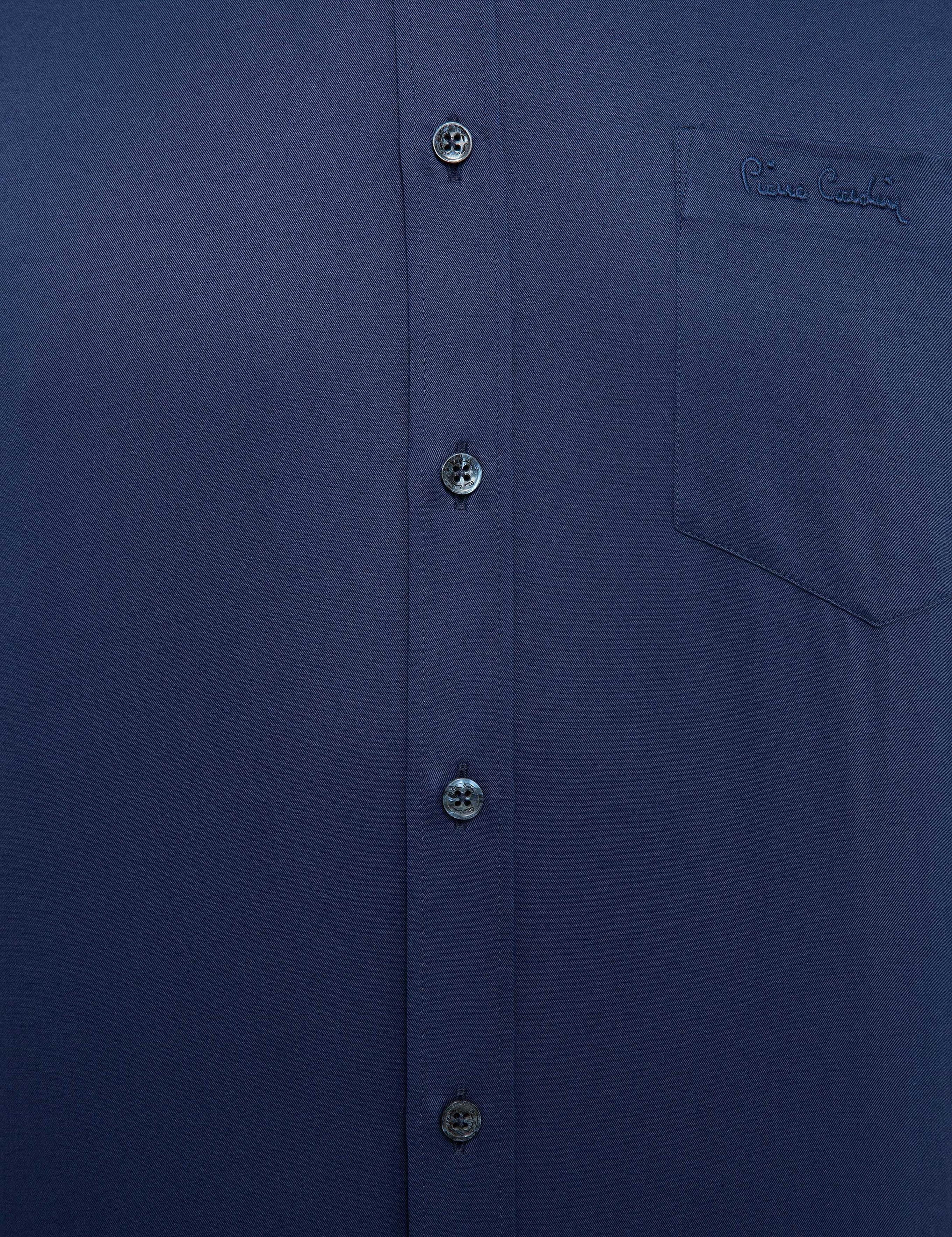 Lacivert Regular Fit Uzun Kollu Basic Gömlek