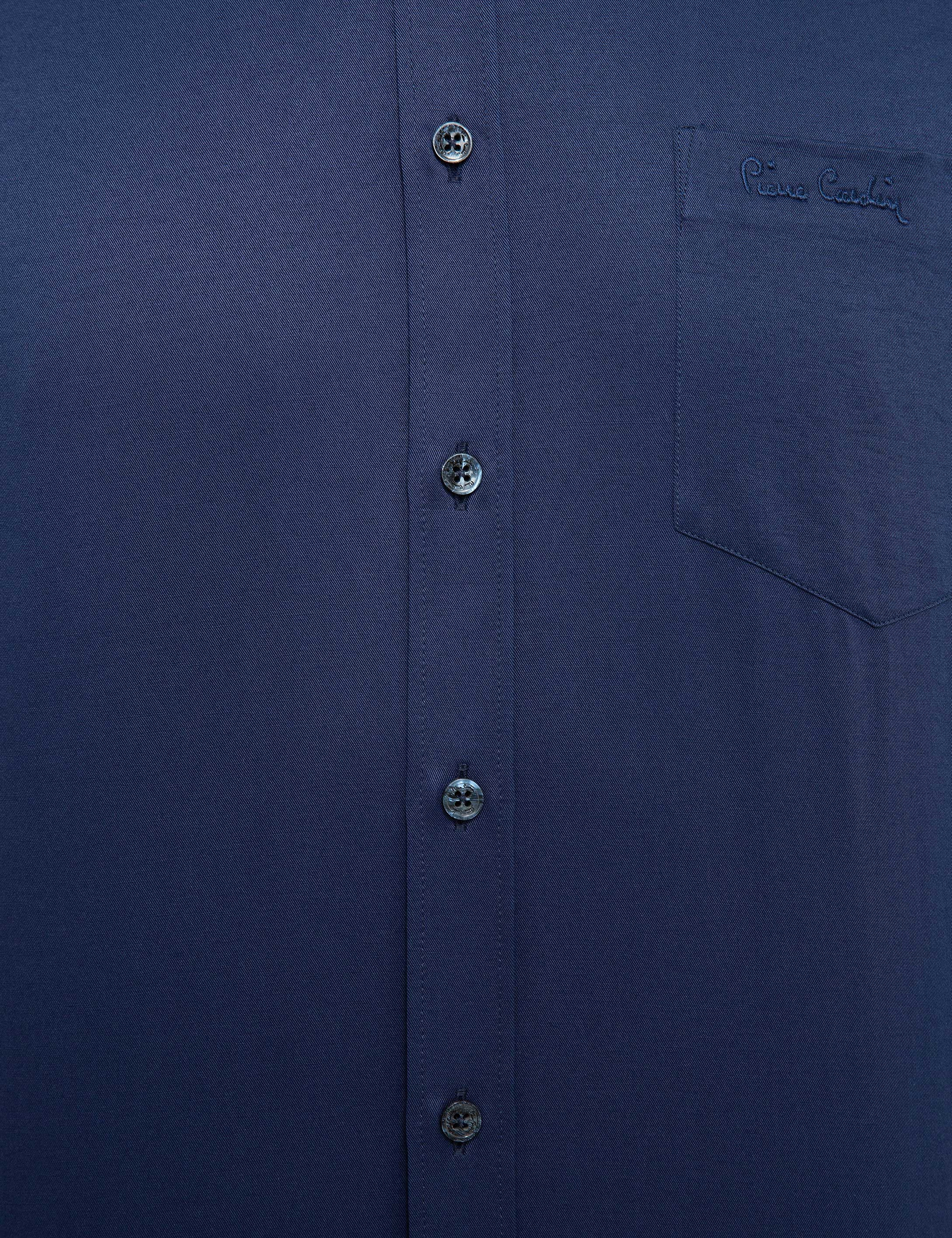 Lacivert Regular Fit Uzun Kollu Basic Gömlek