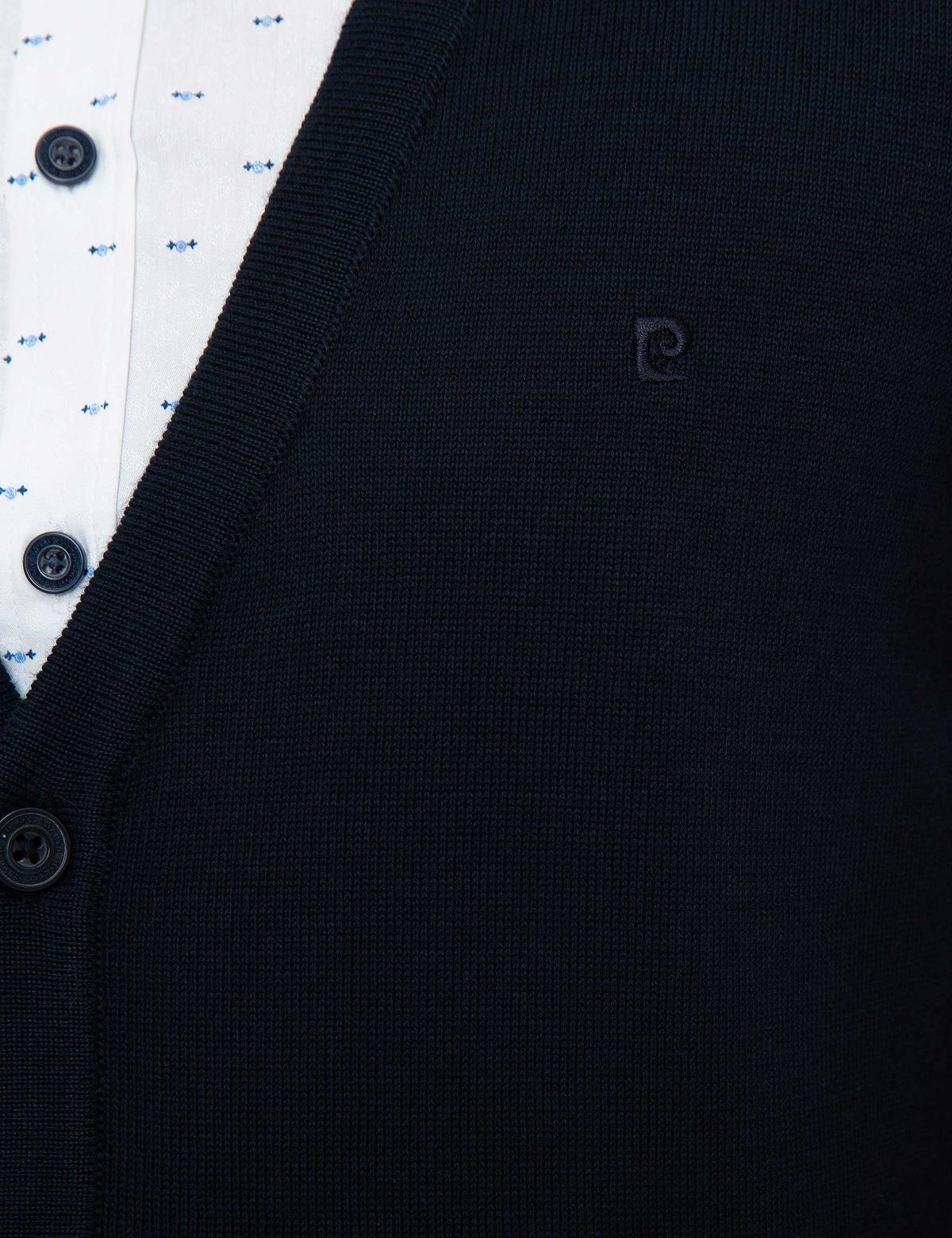 Koyu Lacivert Slim Fit Basic Triko Hırka - 50207747056