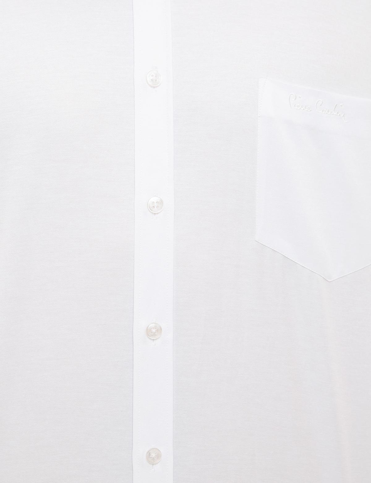 Beyaz Regular Fit Uzun Kollu Basic Gömlek - 50207536008