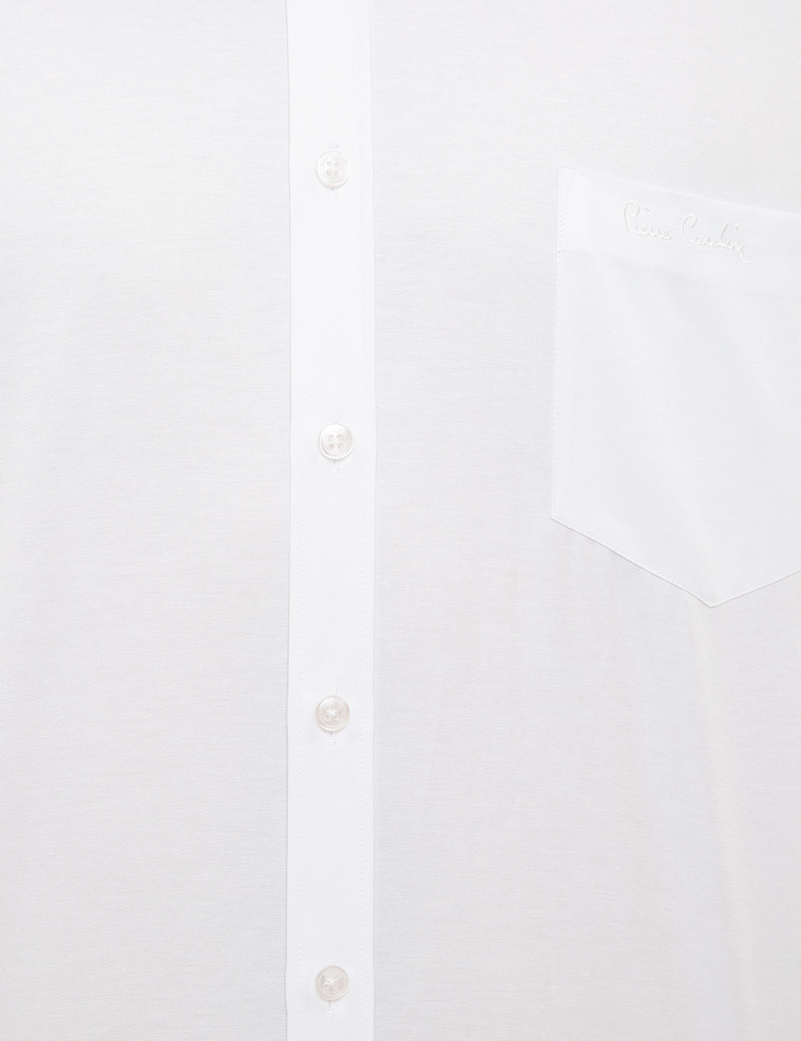 Beyaz Regular Fit Uzun Kollu Basic Gömlek