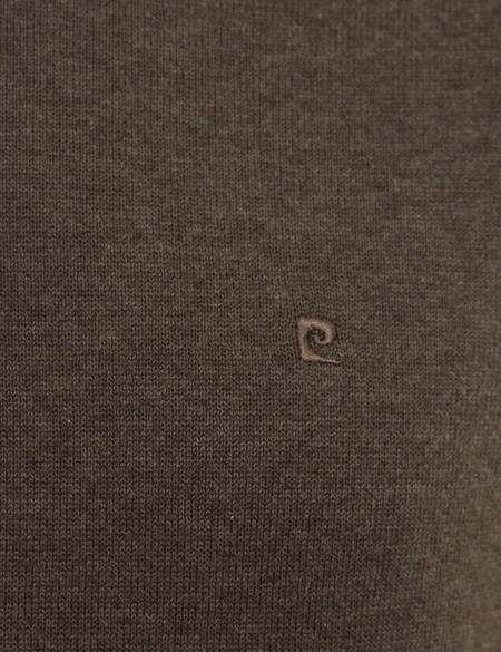 Haki Melanj Slim Fit Bisiklet Yaka Basic Triko Kazak - 50207445202