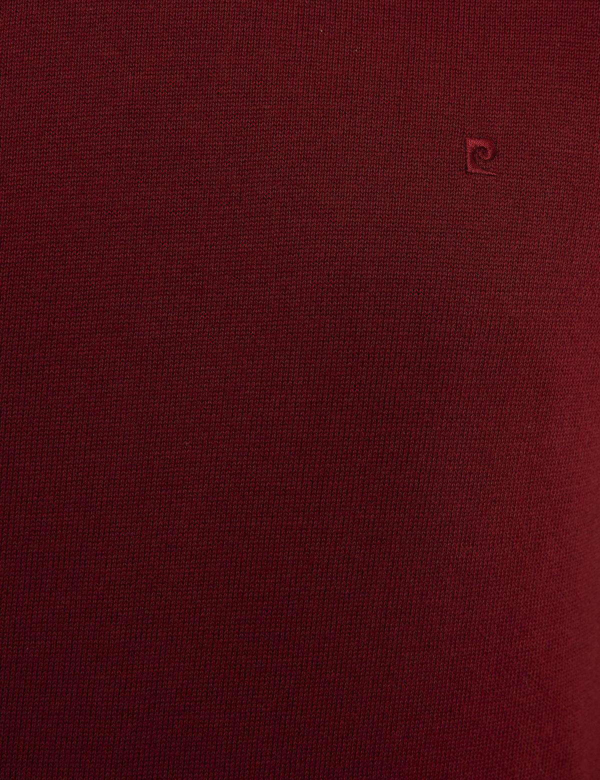 Kırmızı Slim Fit Yarım Balıkçı Yaka Basic Triko Kazak - 50207508211