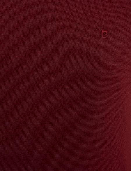 Kırmızı Slim Fit Yarım Balıkçı Yaka Basic Triko Kazak - 50207508211