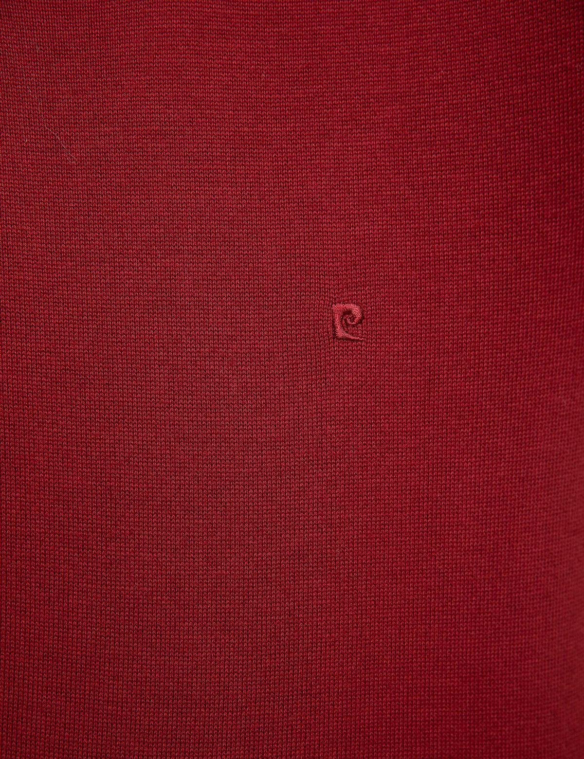 Kırmızı Slim Fit Bisiklet Yaka Basic Triko Kazak - 50207445009