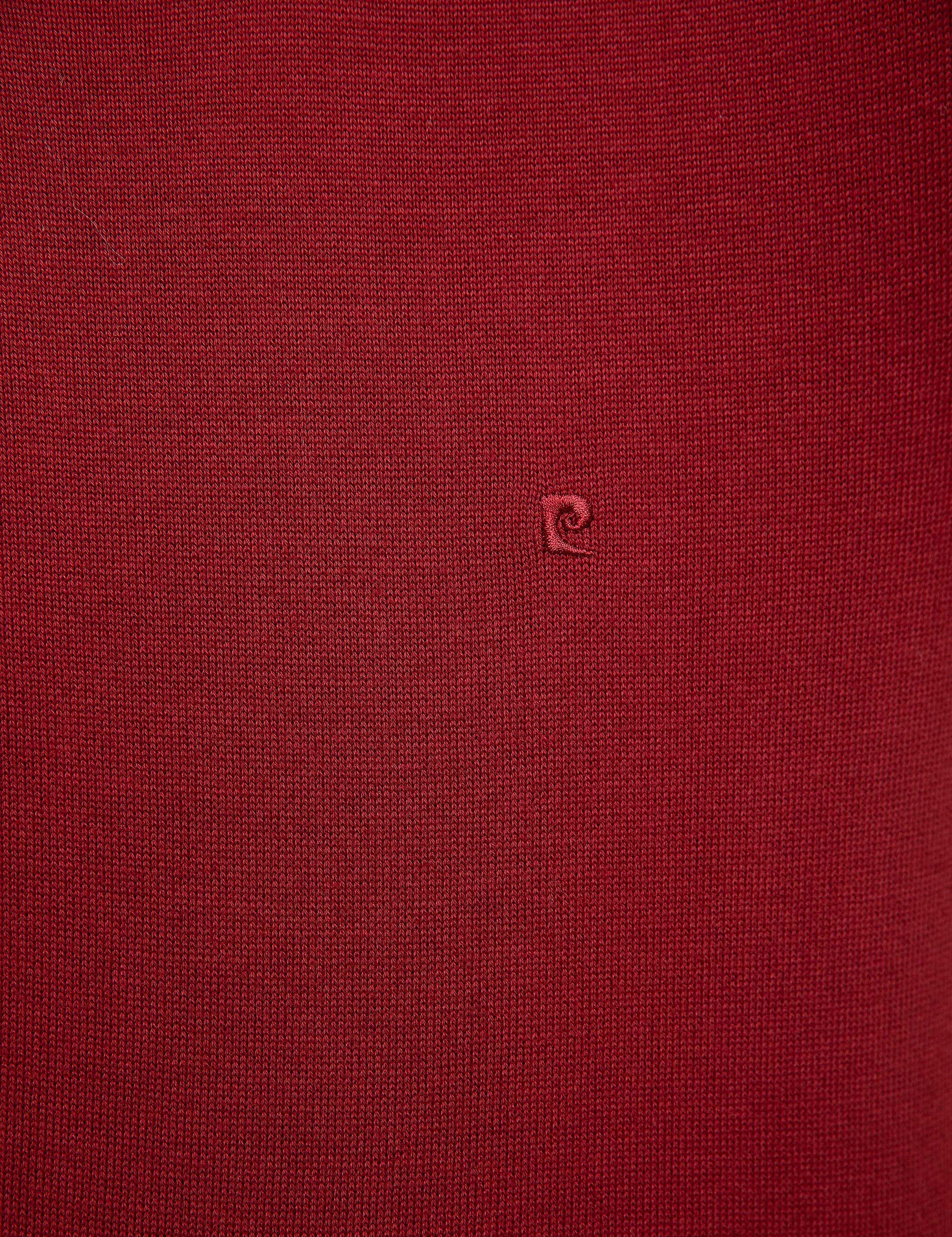 Kırmızı Slim Fit Bisiklet Yaka Basic Triko Kazak