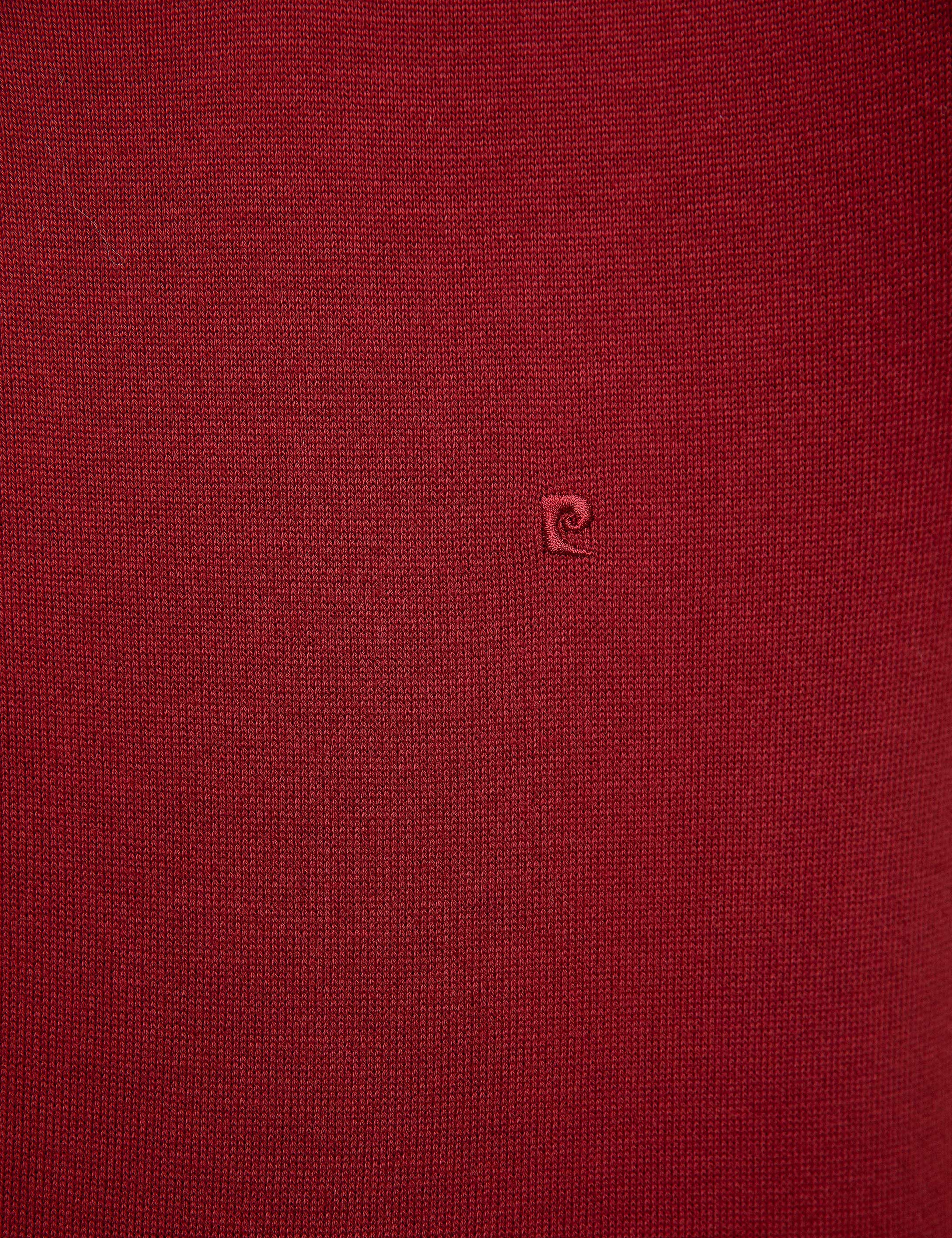 Kırmızı Slim Fit Bisiklet Yaka Basic Triko Kazak
