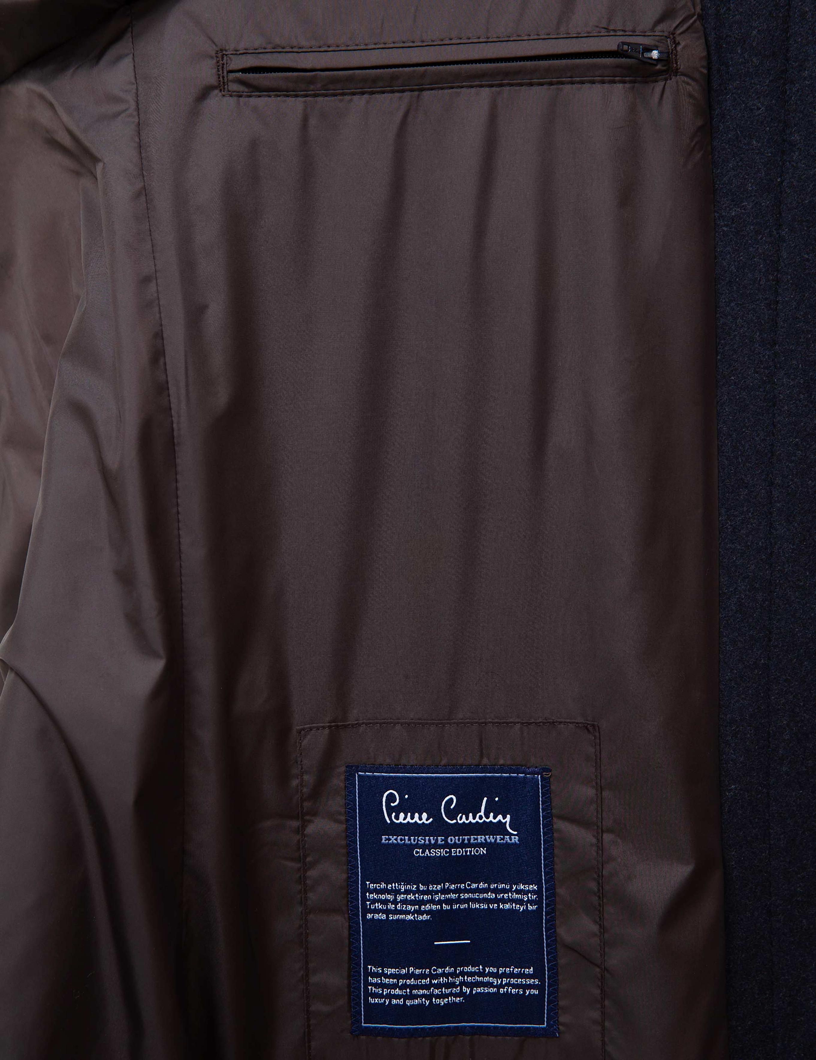 Açık Lacivert Slim Fit Palto