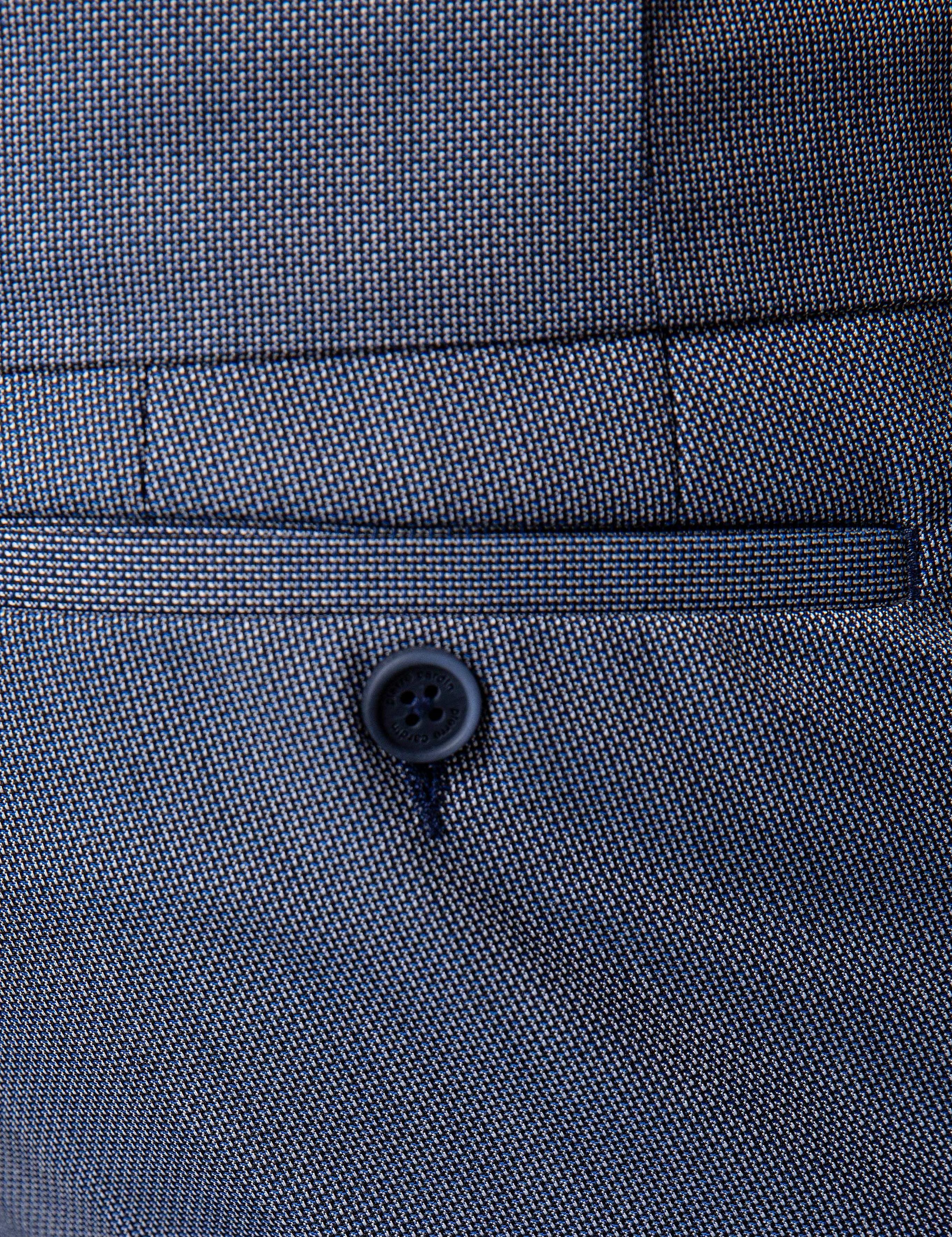 Lacivert Slim Fit Yelekli Takım Elbise