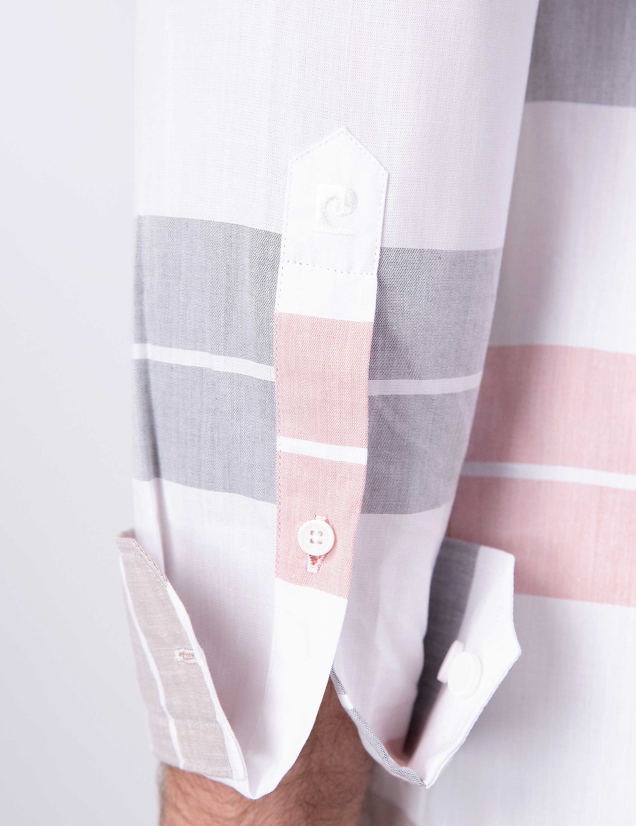 Turuncu Slim Fit Uzun Kollu Gömlek