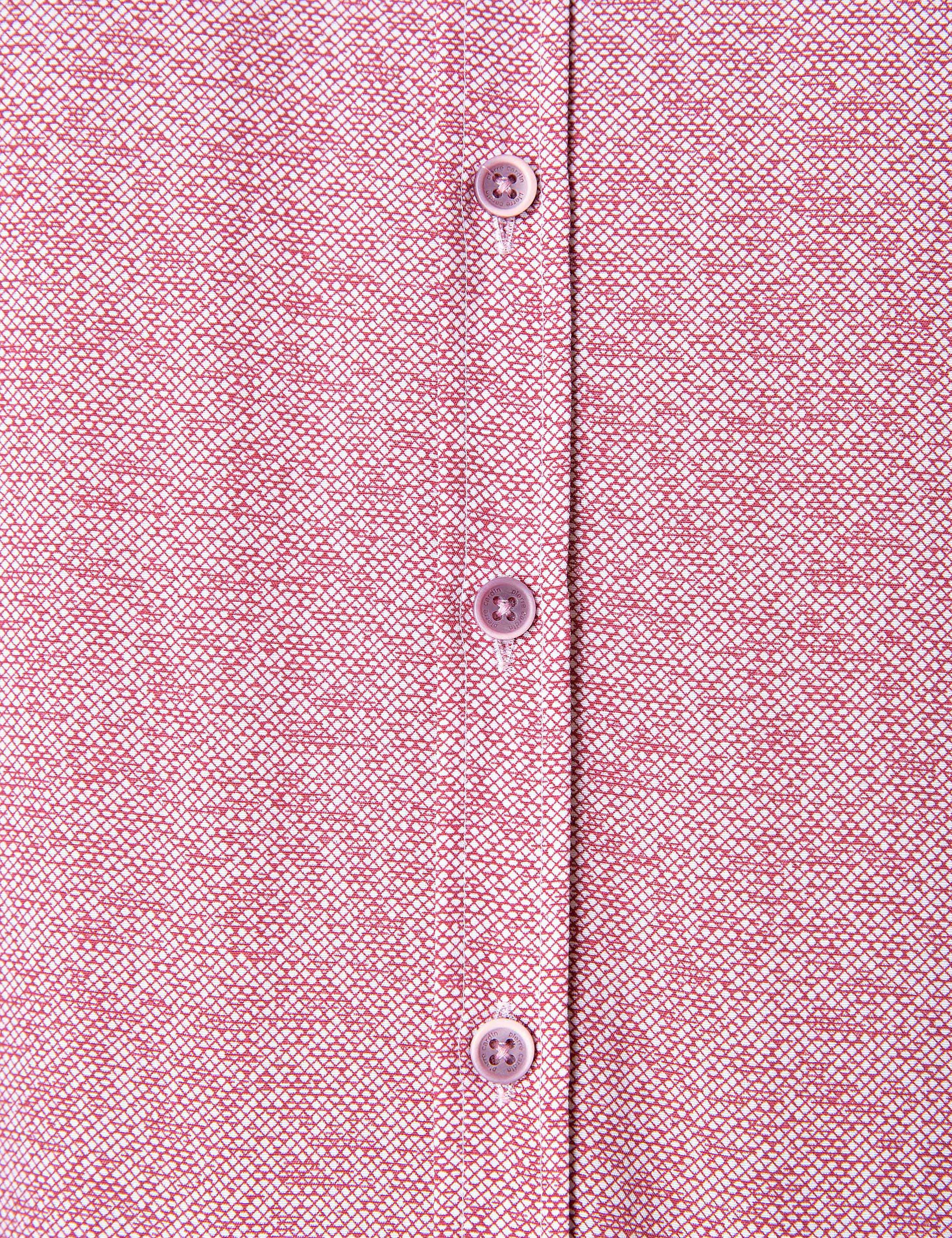 Bordo Slim Fit Uzun Kollu Gömlek