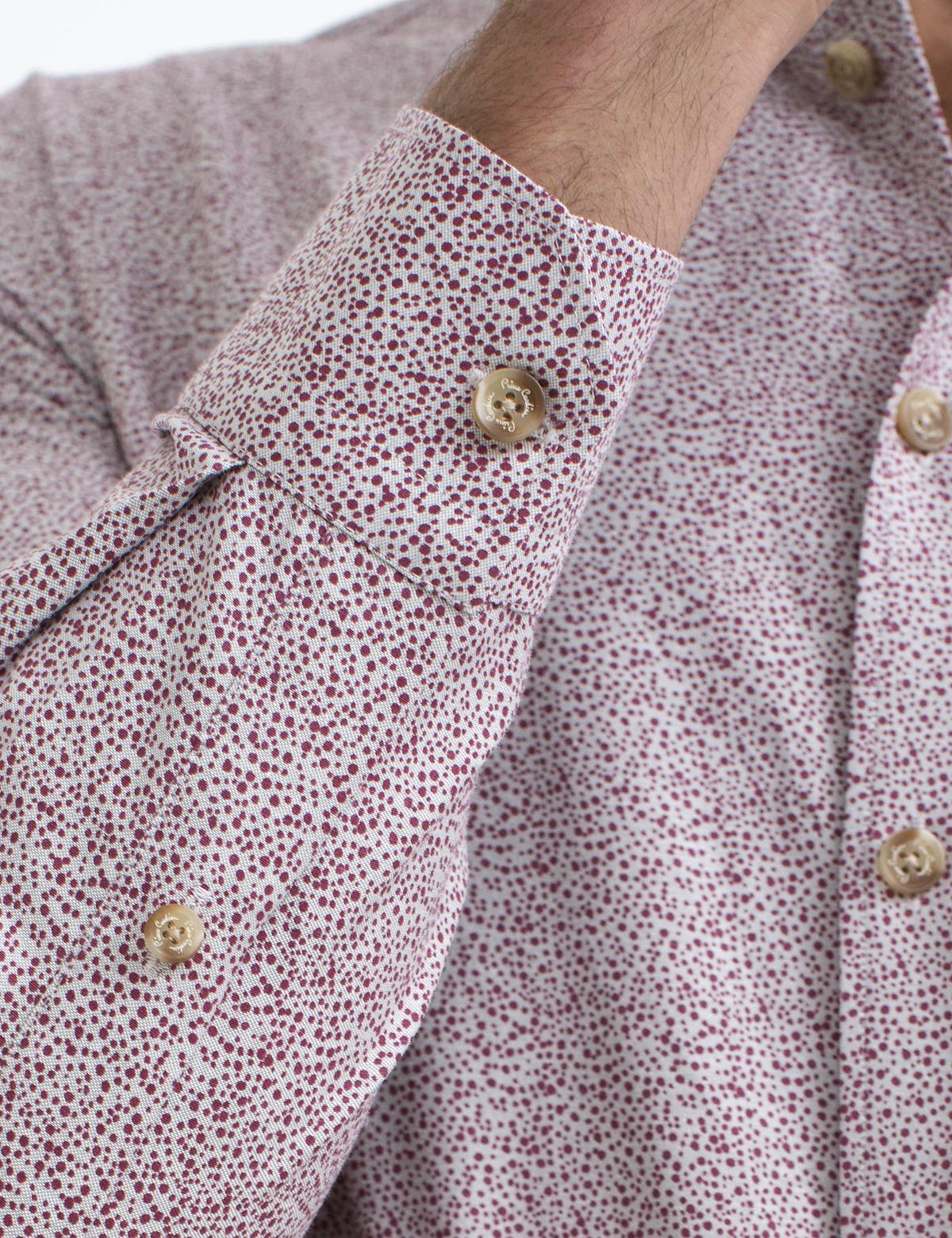 Bordo Slim Fit Uzun Kollu Gömlek - 50195893001