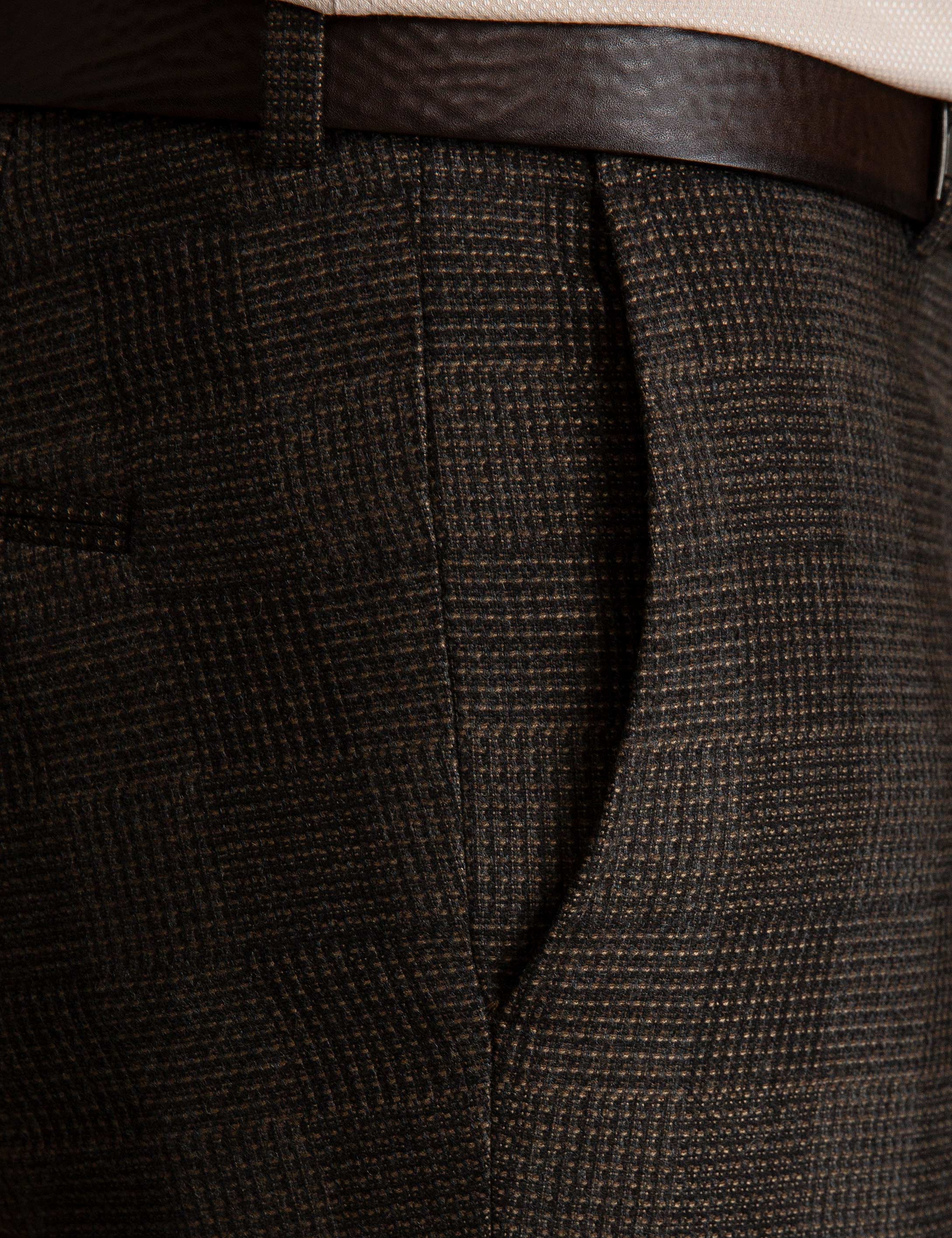 Kahverengi Slim Fit Pantolon - Image 5