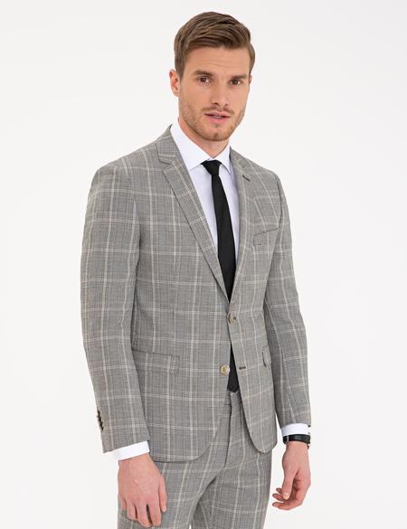 Siyah Ex. Slim Fit Ceket - 50233575044