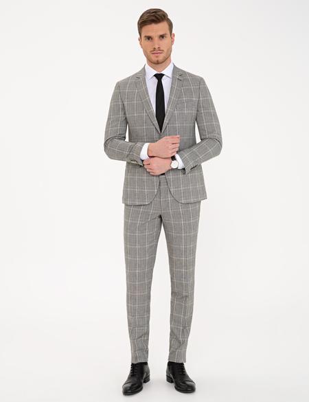 Siyah Ex. Slim Fit Ceket - 50233575044