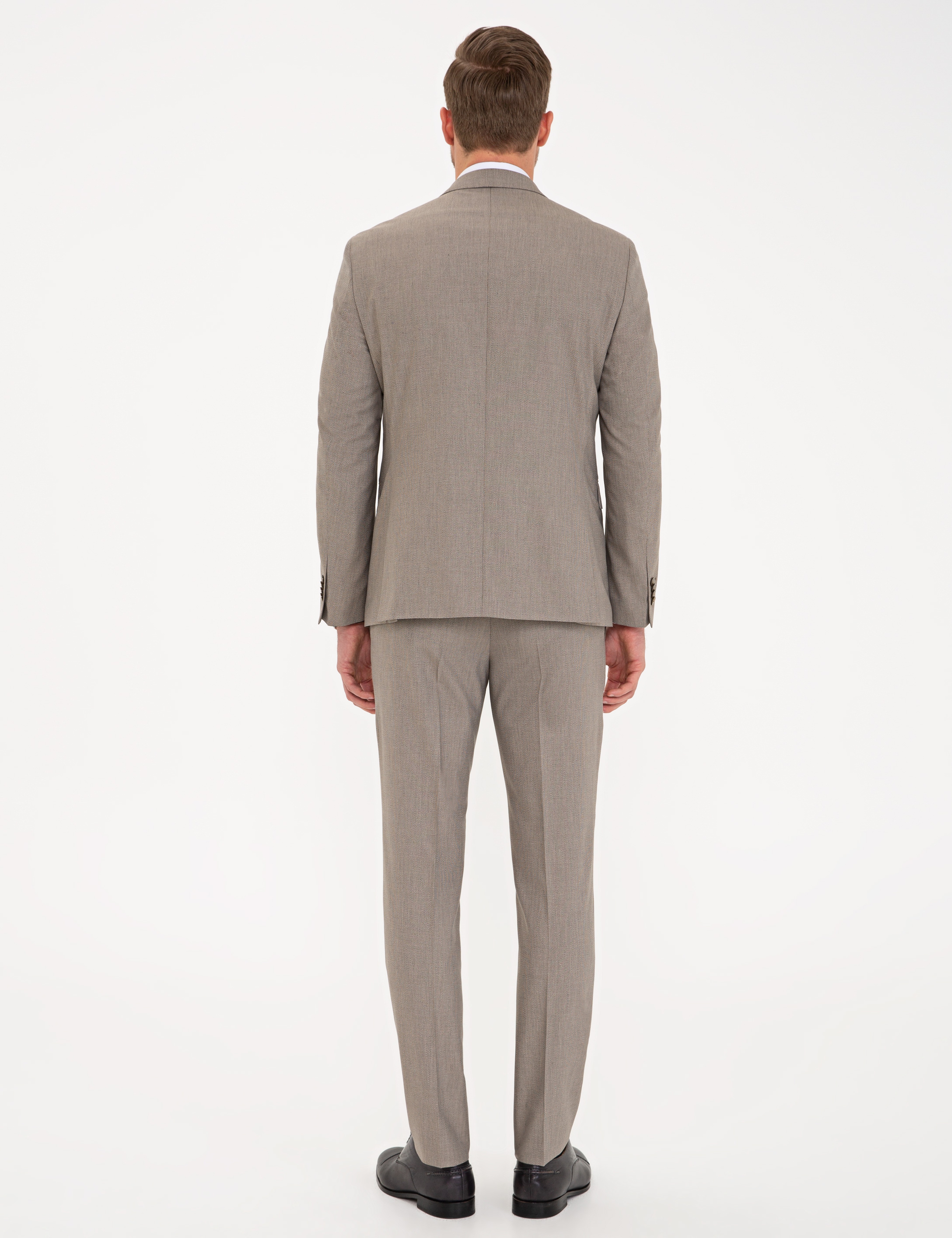 Açık Kahverengi Slim Fit Takım Elbise - Image 4