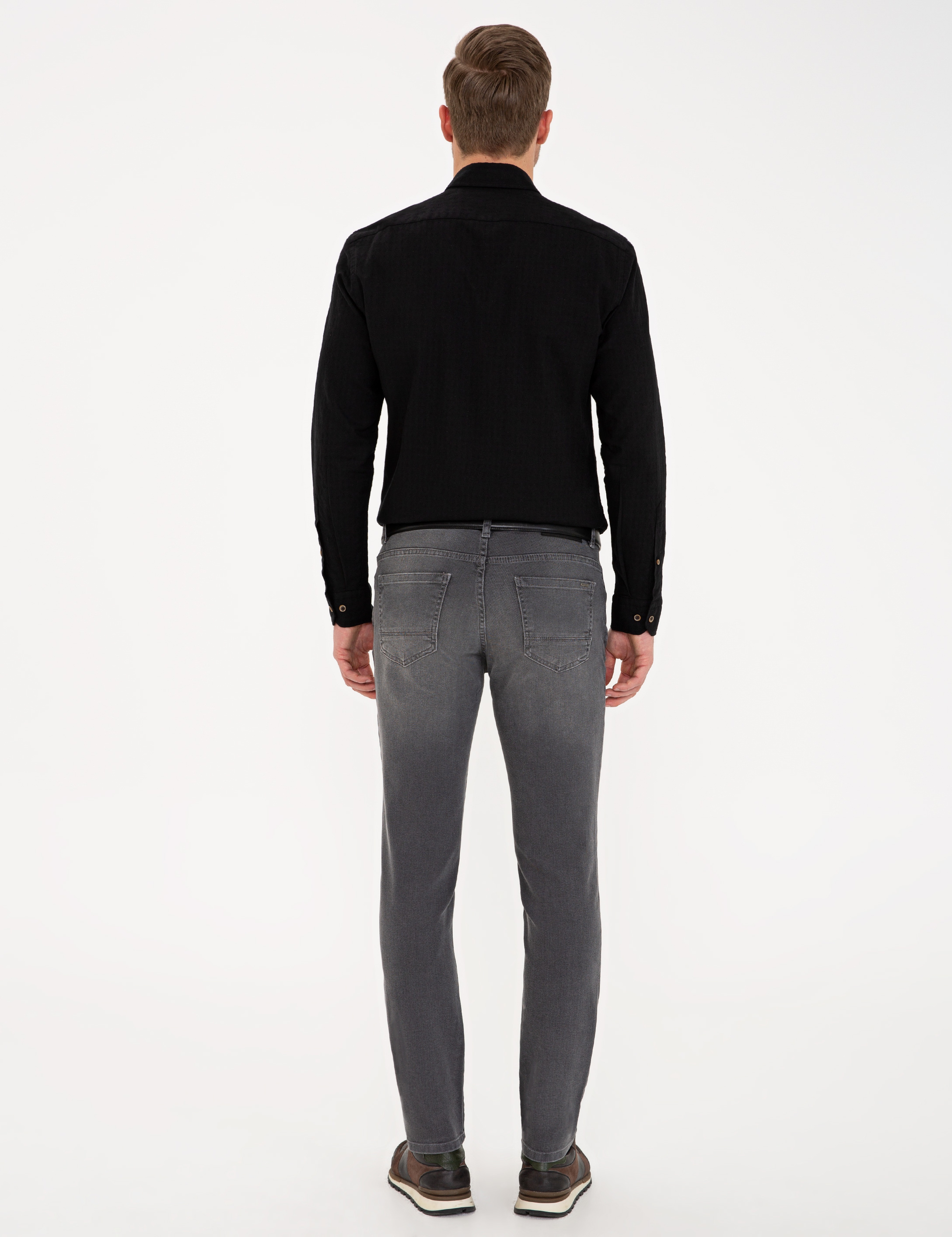 Antrasit Slim Fit Jean Pantolon - Image 3