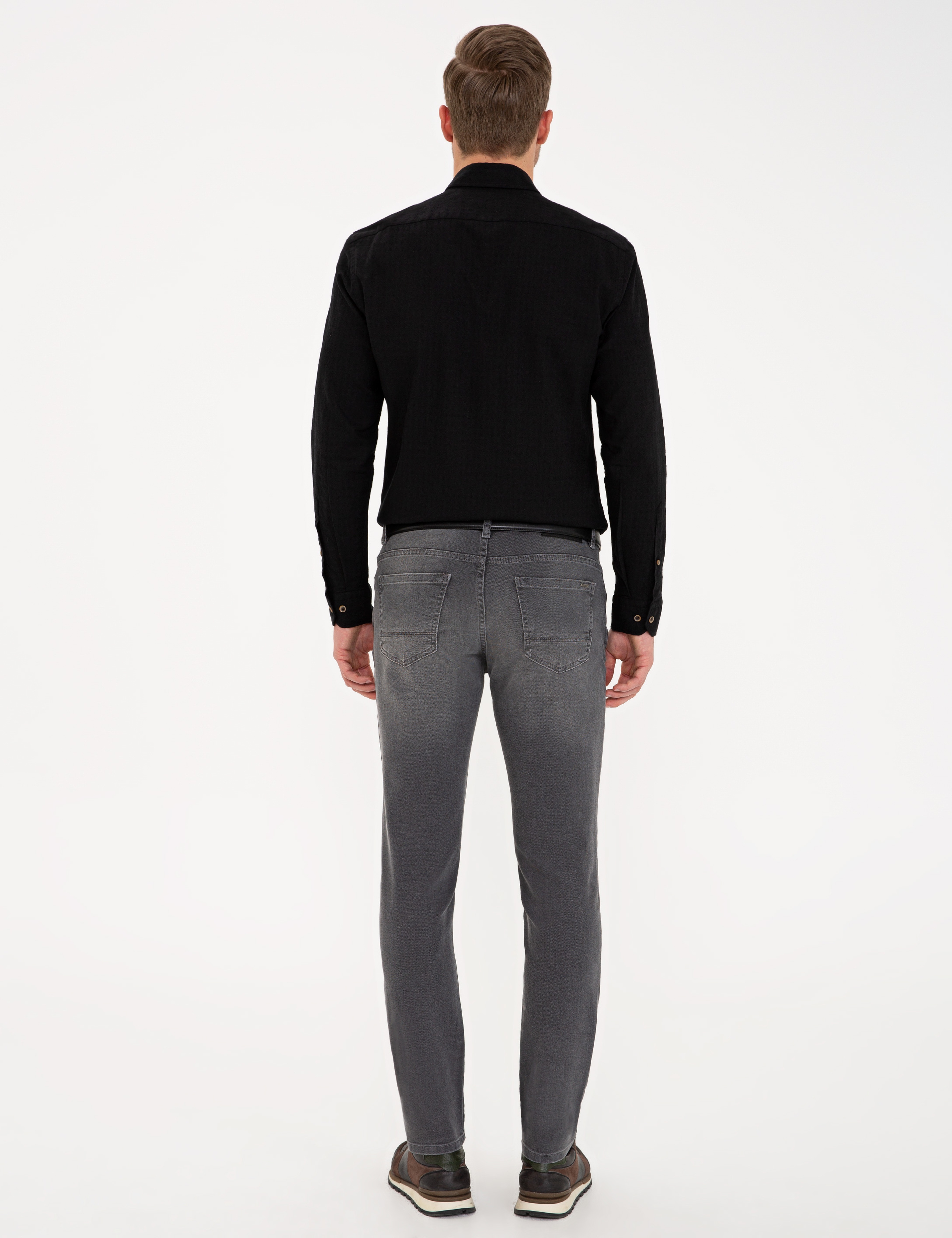 Antrasit Slim Fit Jean Pantolon