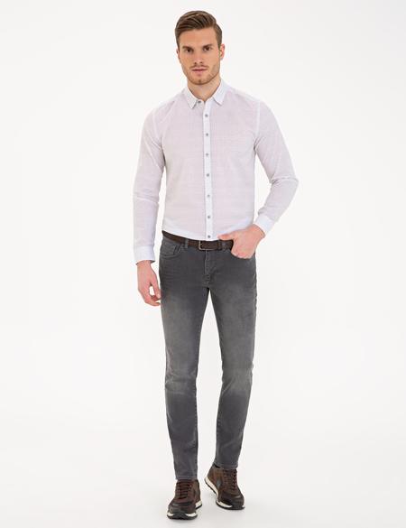 Haki Slim Fit Uzun Kollu Gömlek - 50233048018