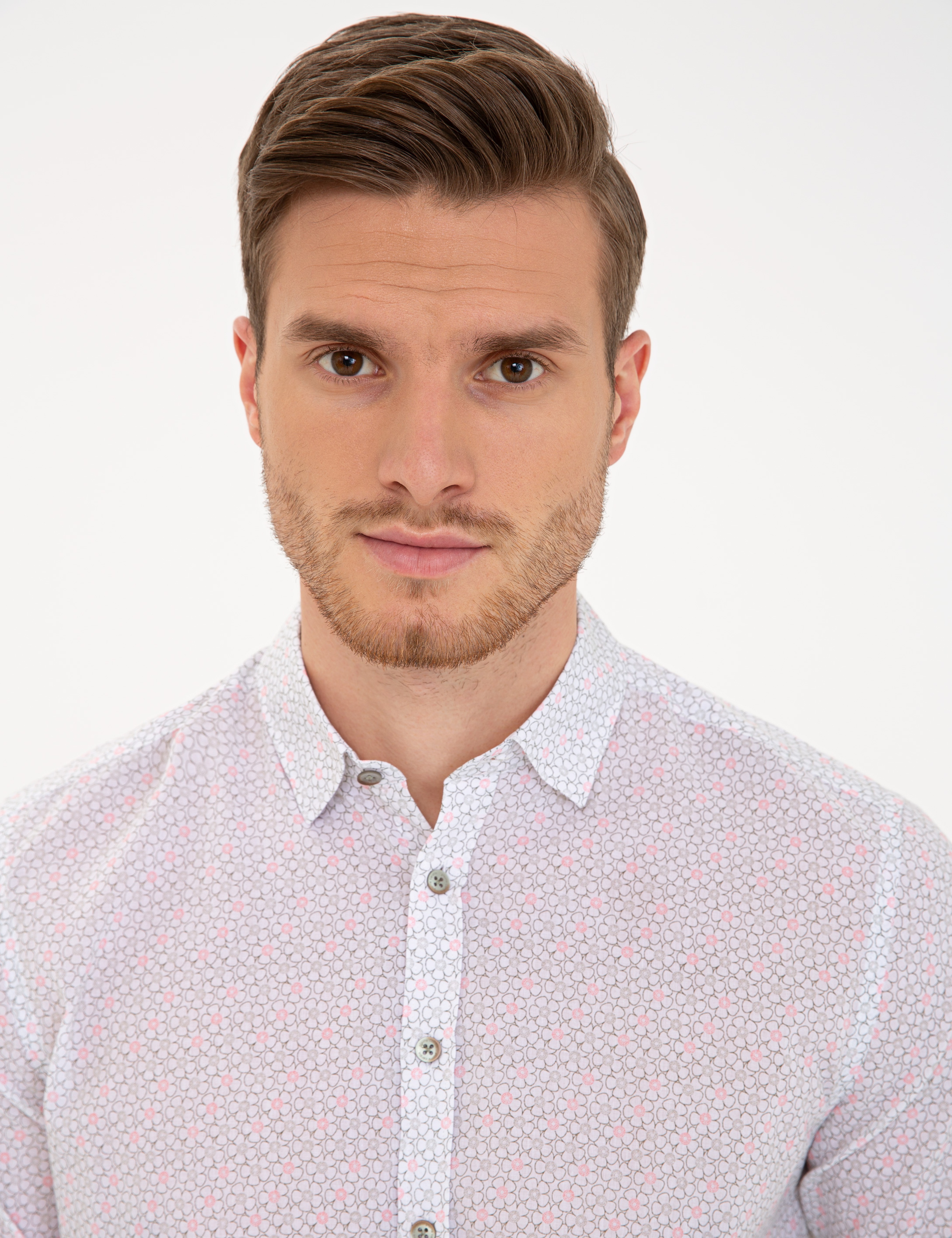 Haki Slim Fit Uzun Kollu Gömlek - Image 2