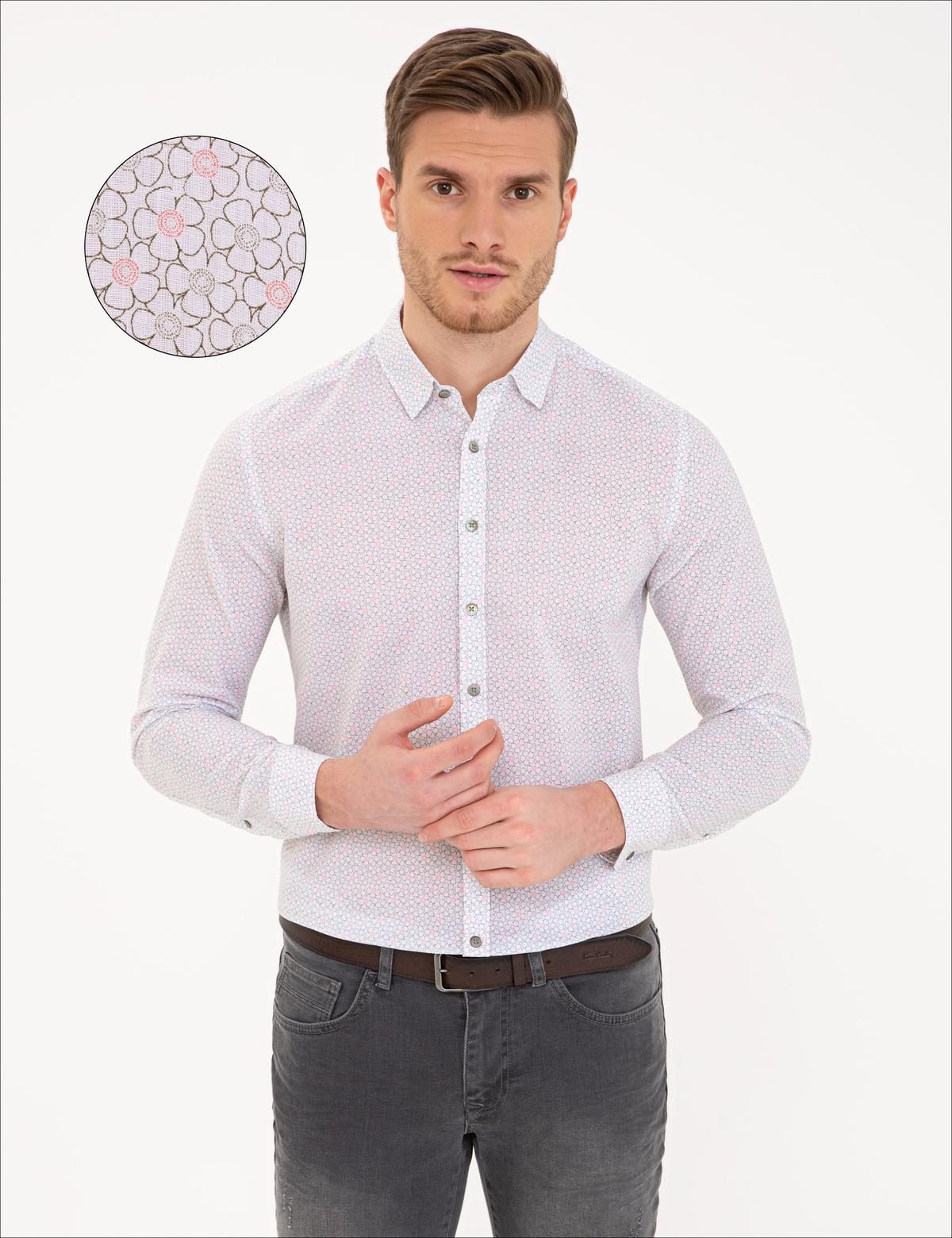 Haki Slim Fit Uzun Kollu Gömlek