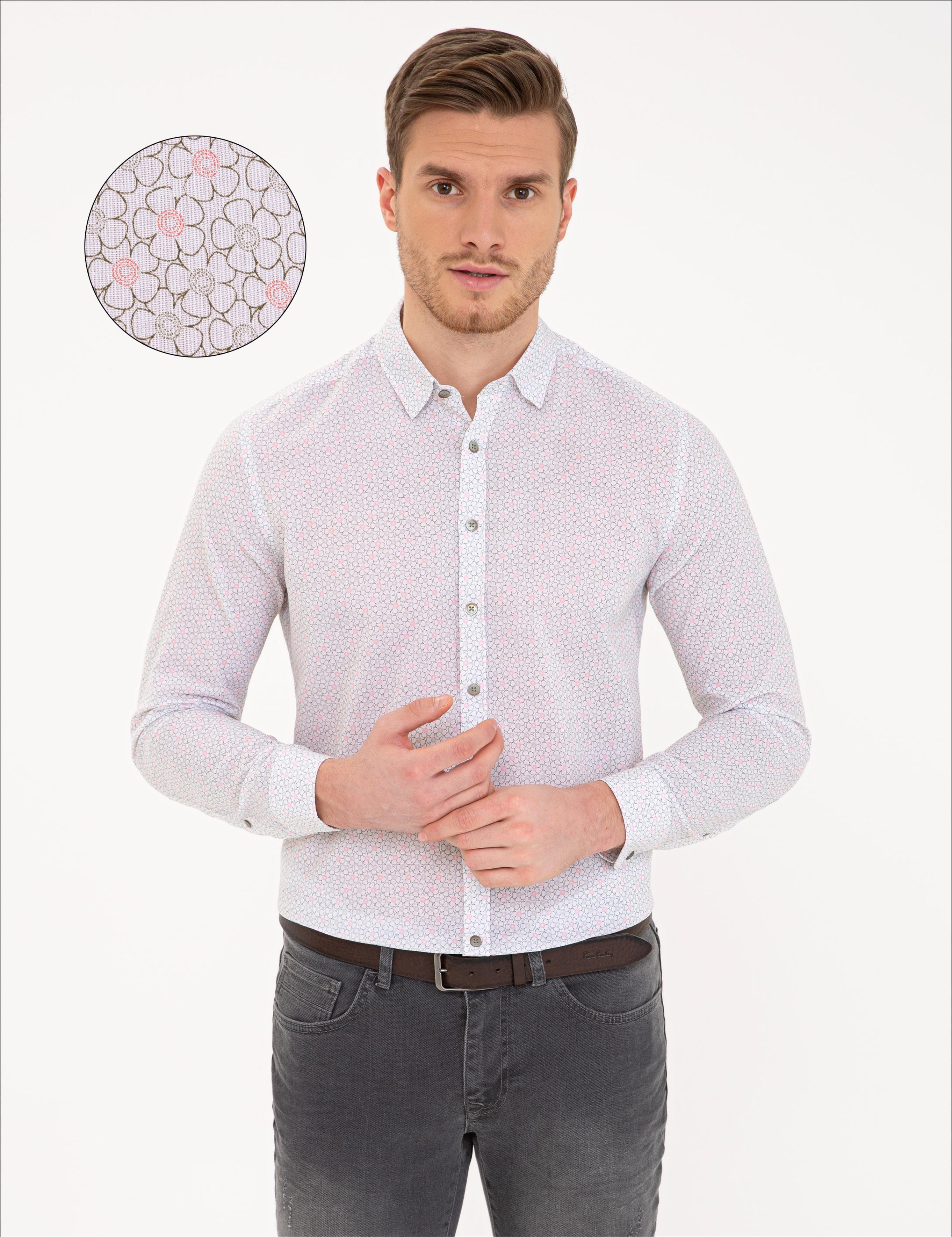 Haki Slim Fit Uzun Kollu Gömlek